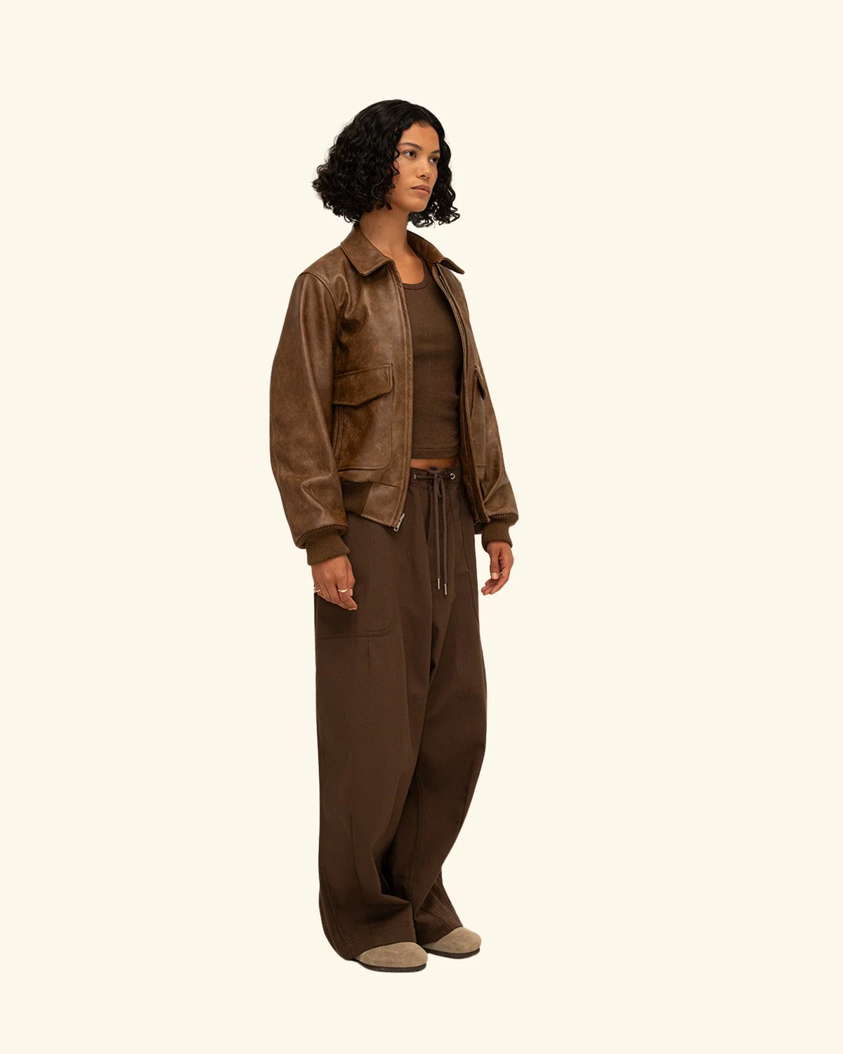 Leather Flight Jacket - Image 7