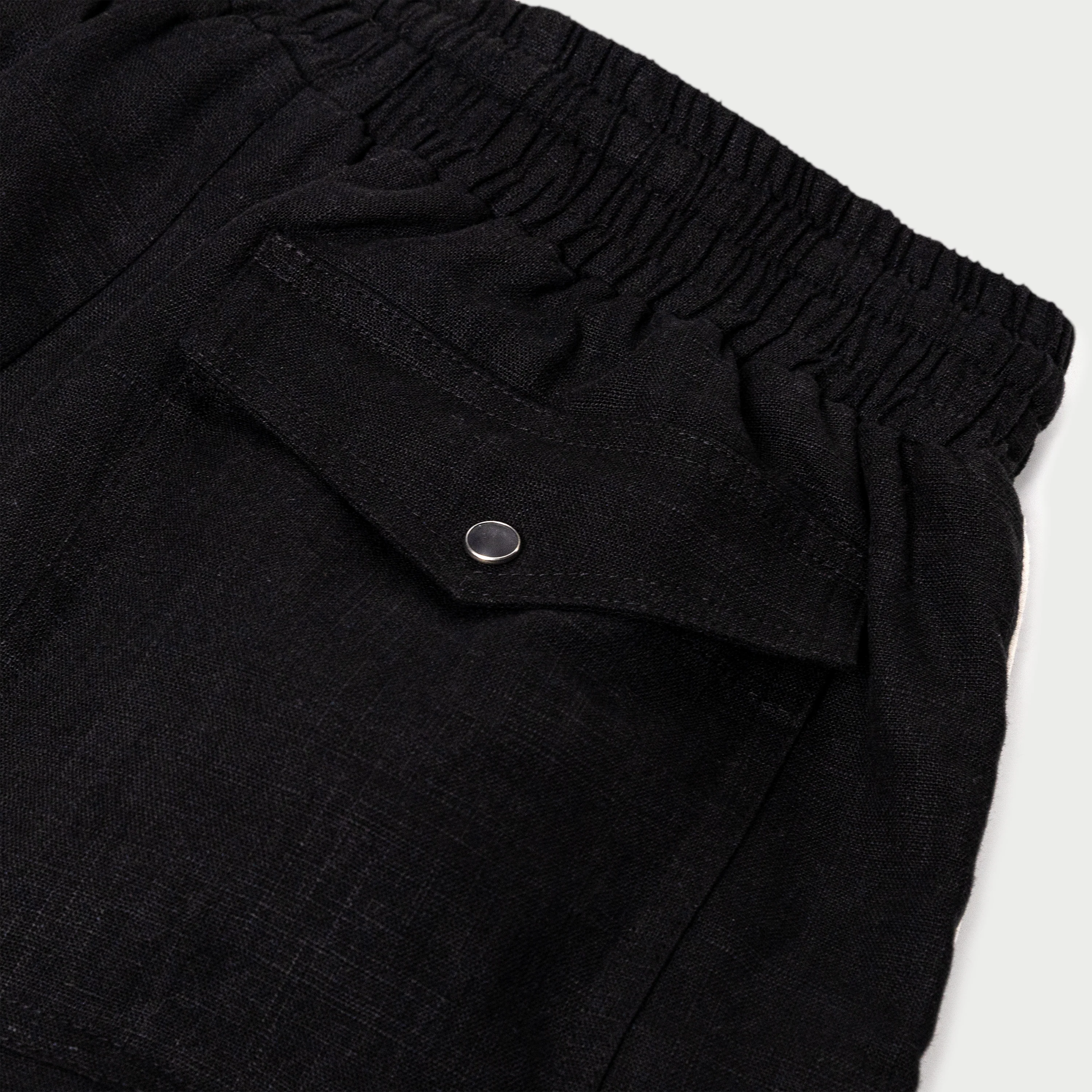 Linen Athletic Short (Black) - Image 4