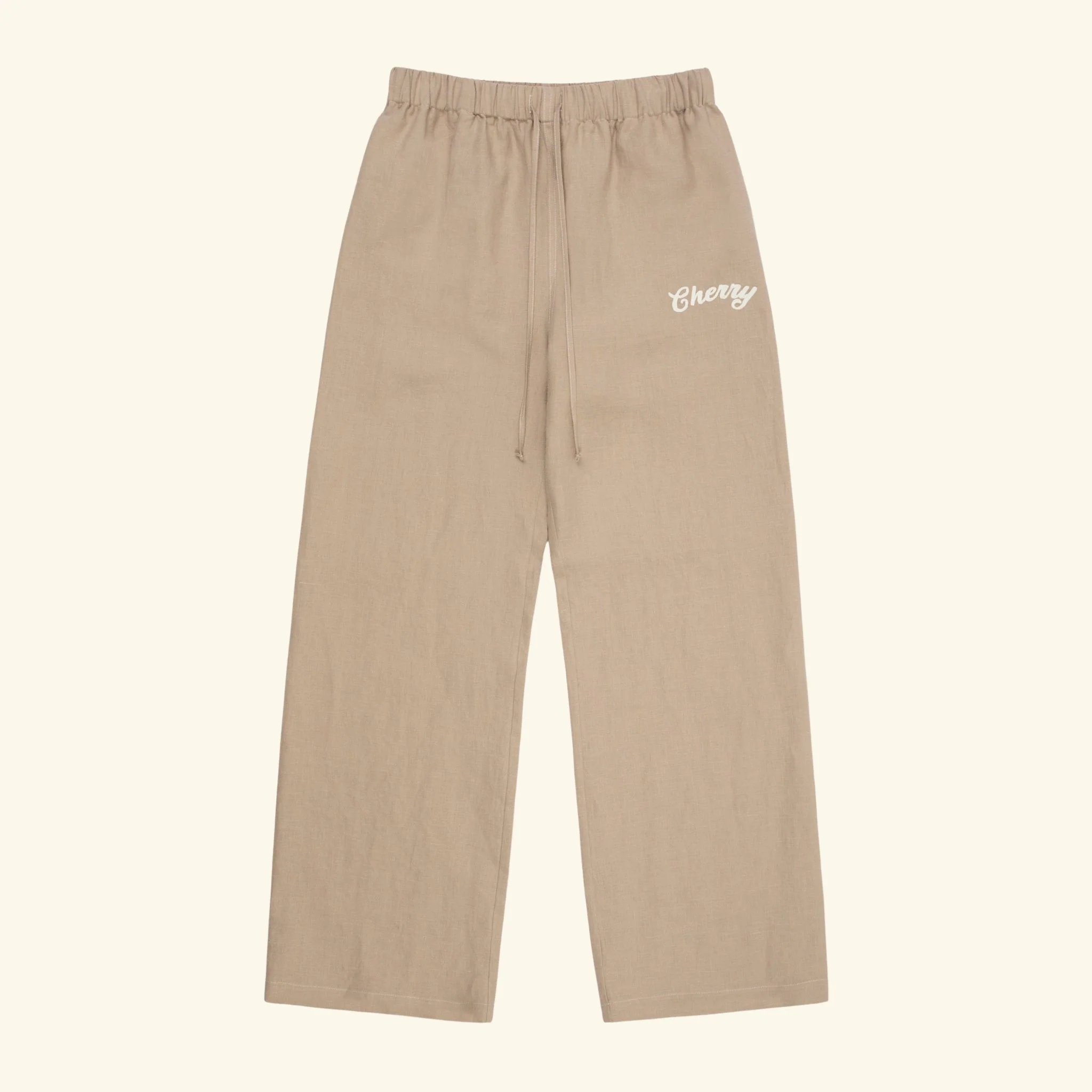 Linen Beach Pants (Beige)