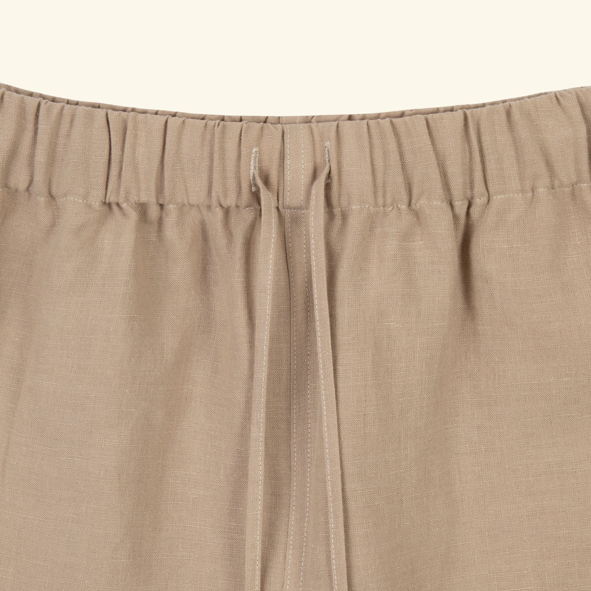 Linen Beach Pants (Beige) - Image 4