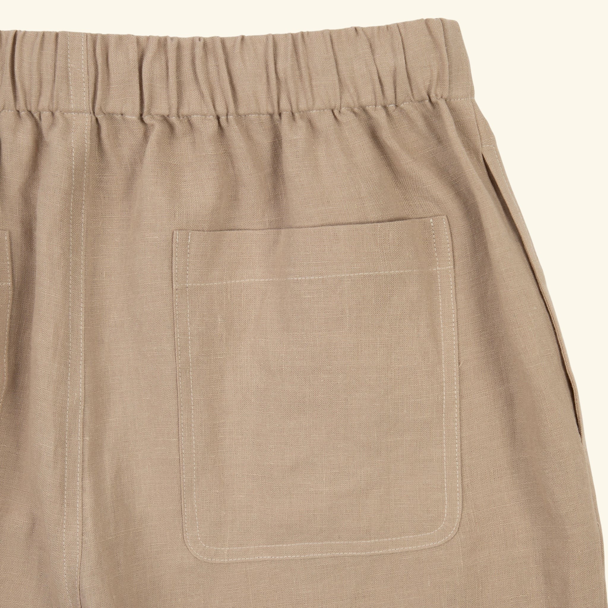Linen Beach Pants (Beige) - Image 5