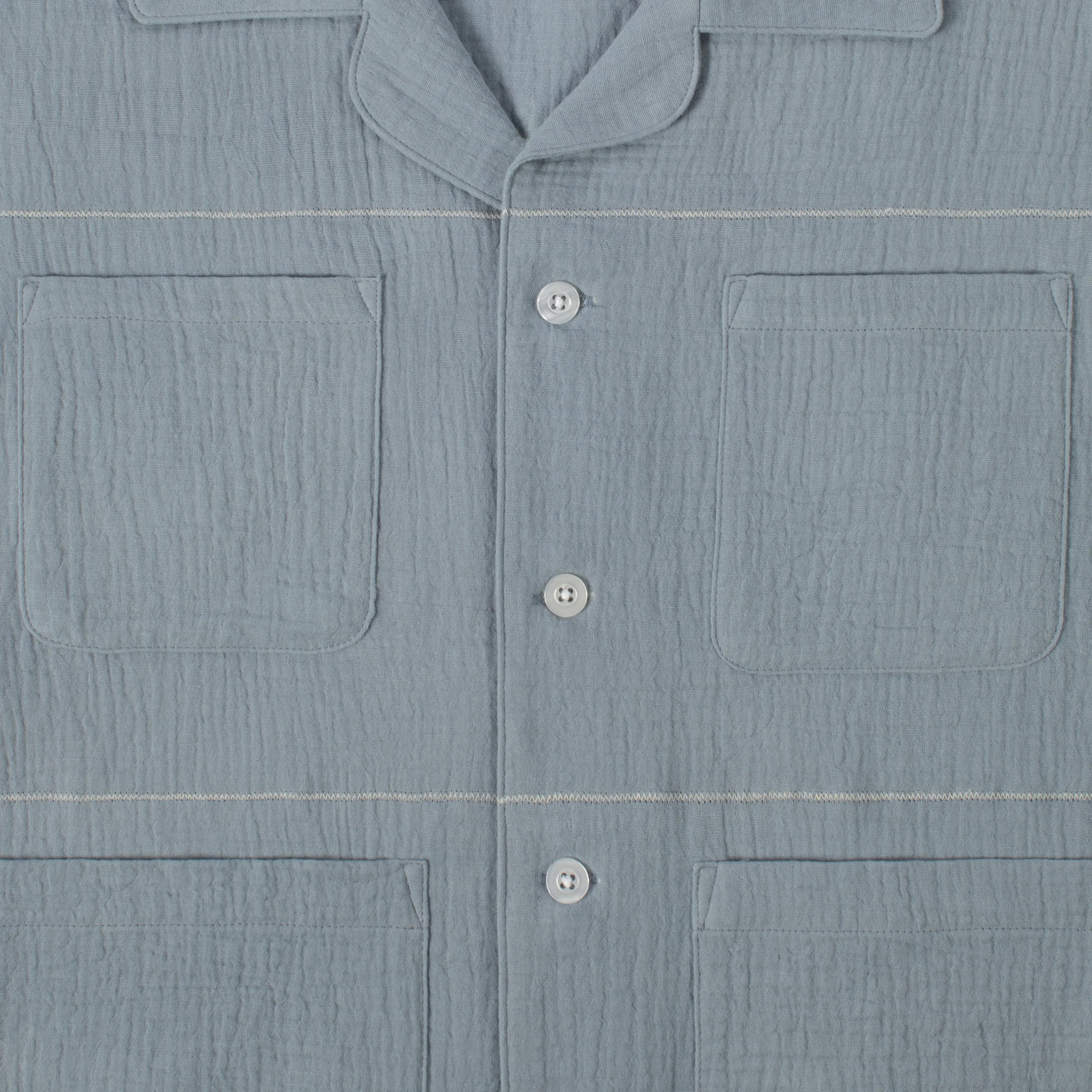 Embroidered Vacation Shirt (Pacific Blue) - Image 6