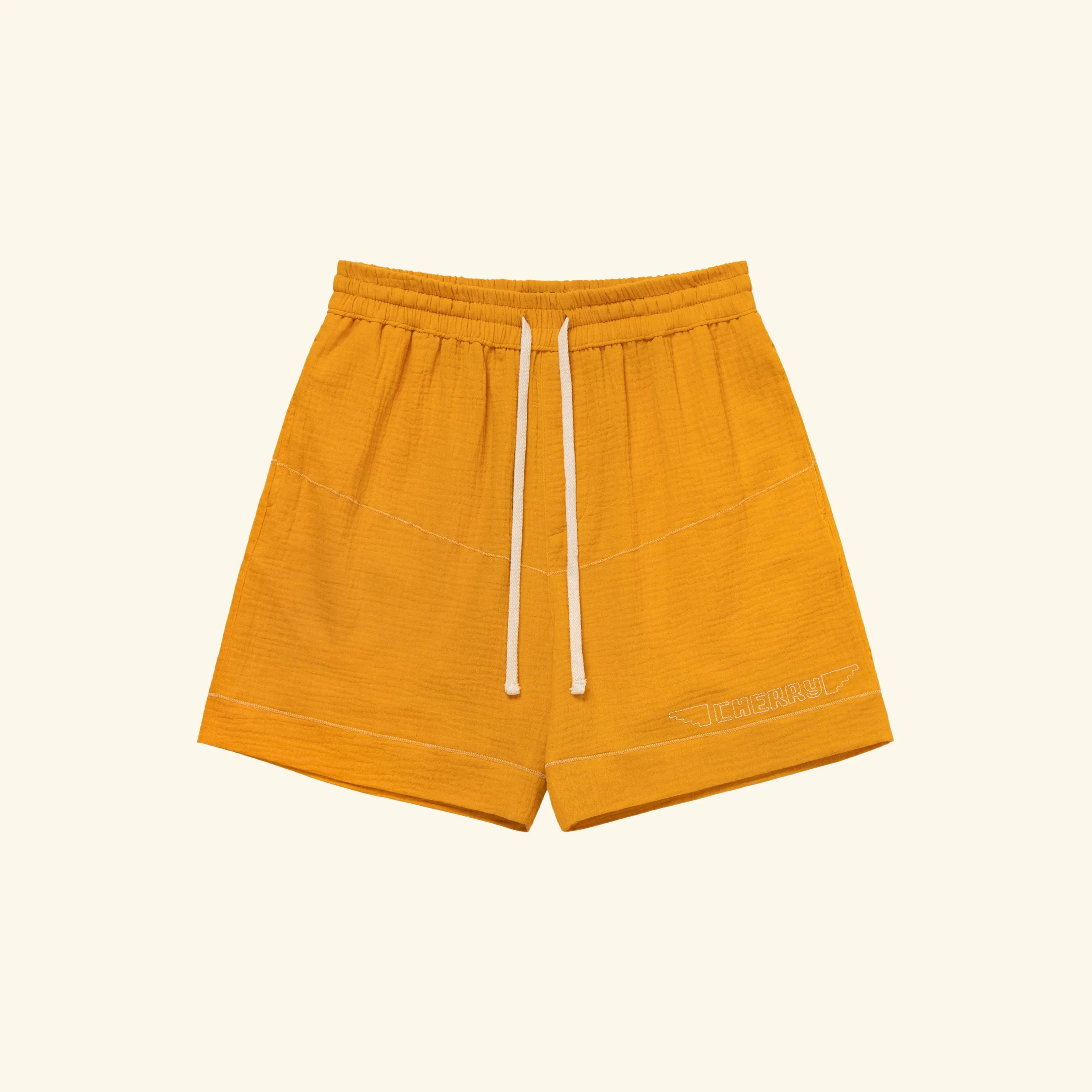 Embroidered Vacation Shorts (Gold) - Image 2