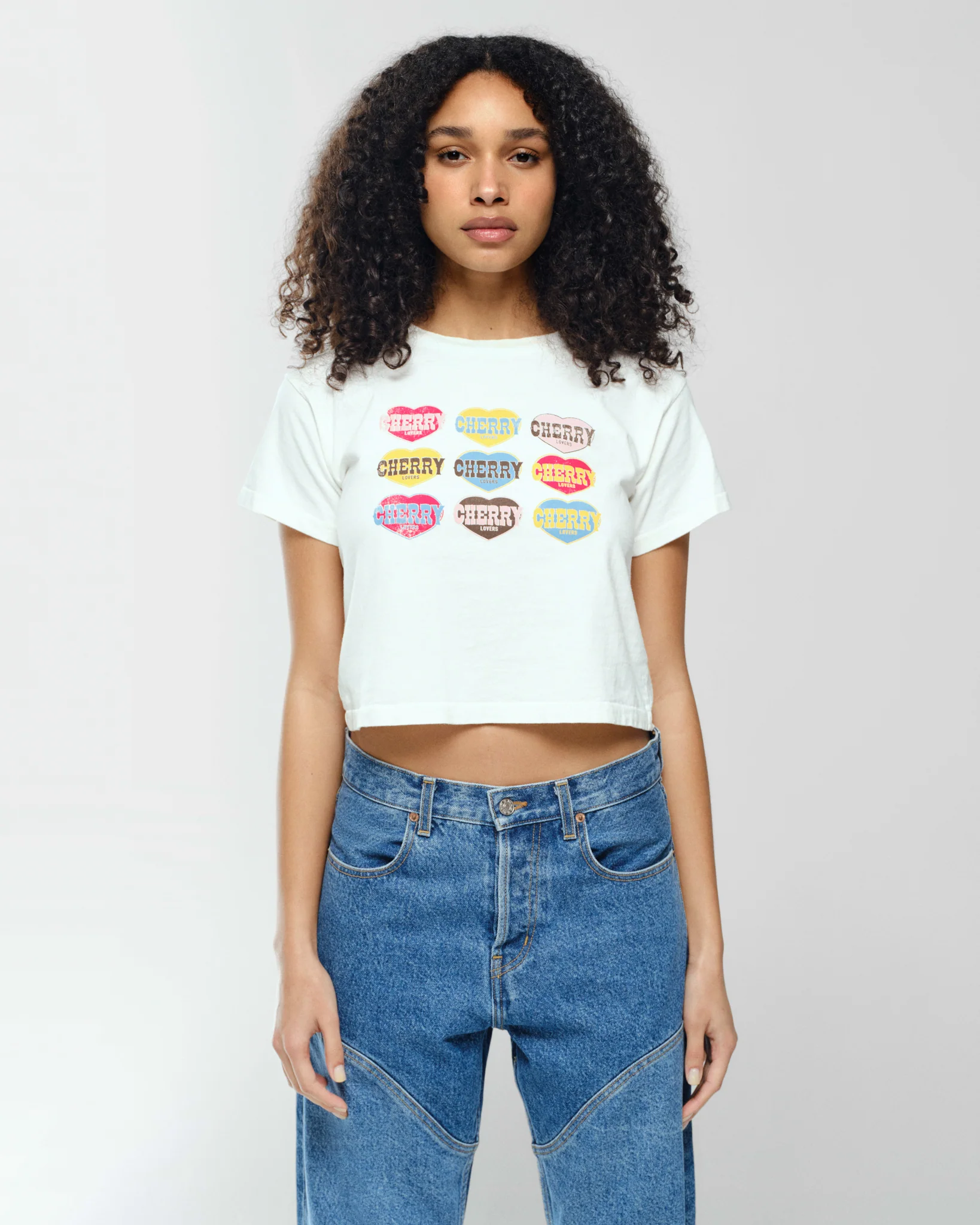 Lovers Boxy Baby Tee (White) - Image 5