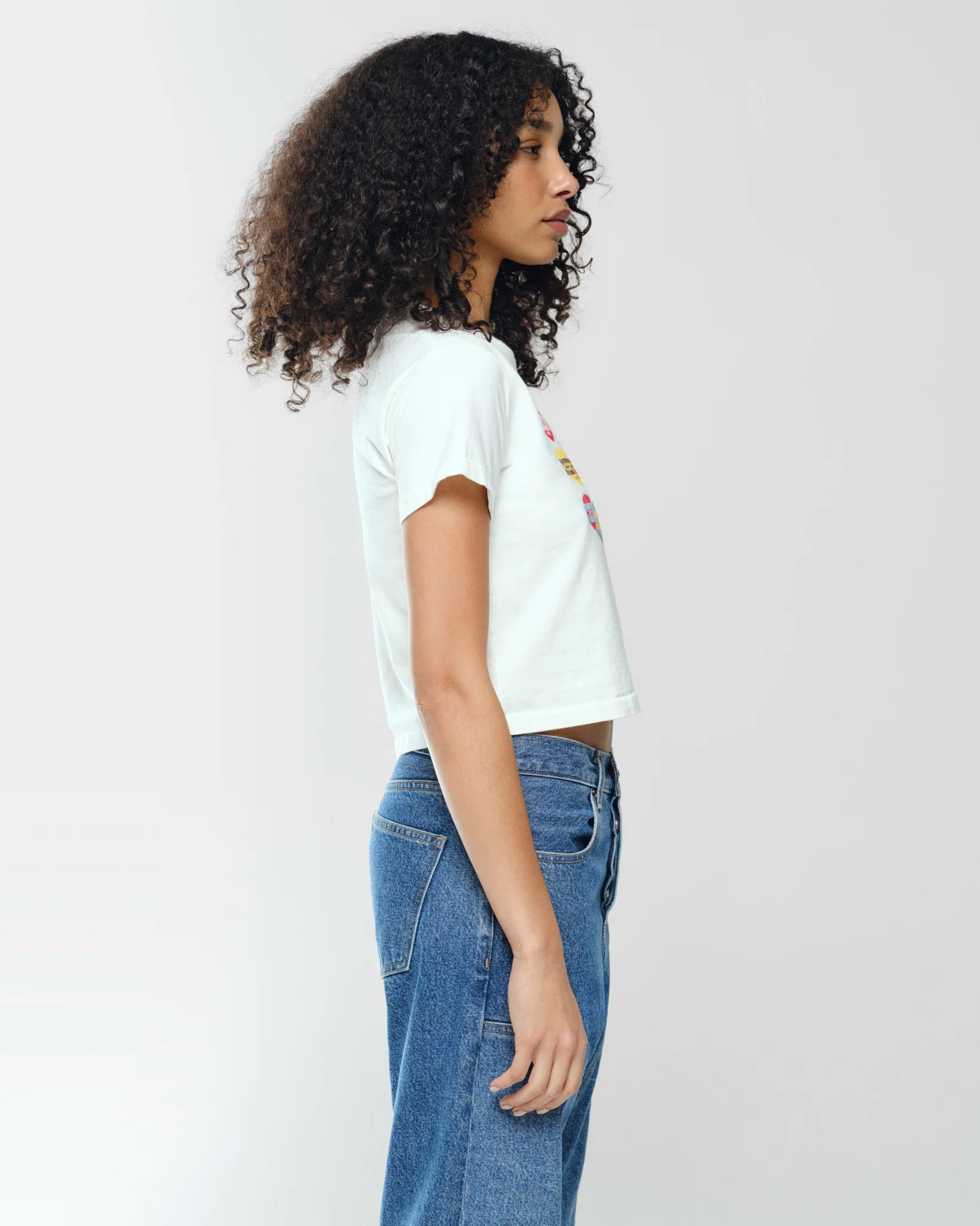 Lovers Boxy Baby Tee (White) - Image 6