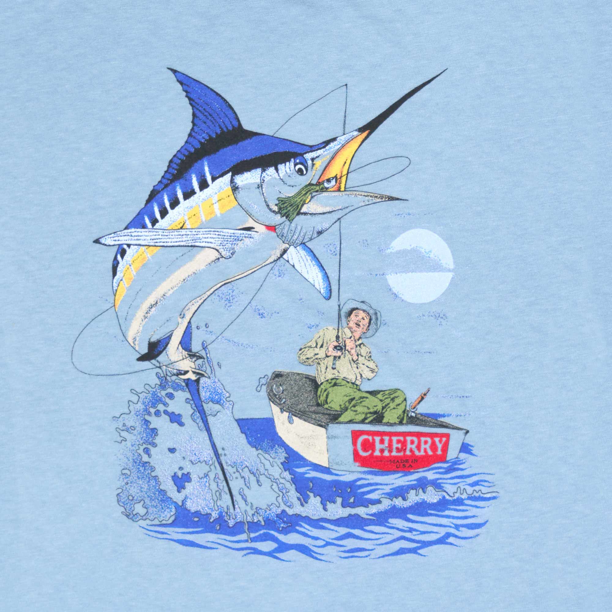 Women's Marlin Boxy Baby Tee (Light Blue) - Image 3