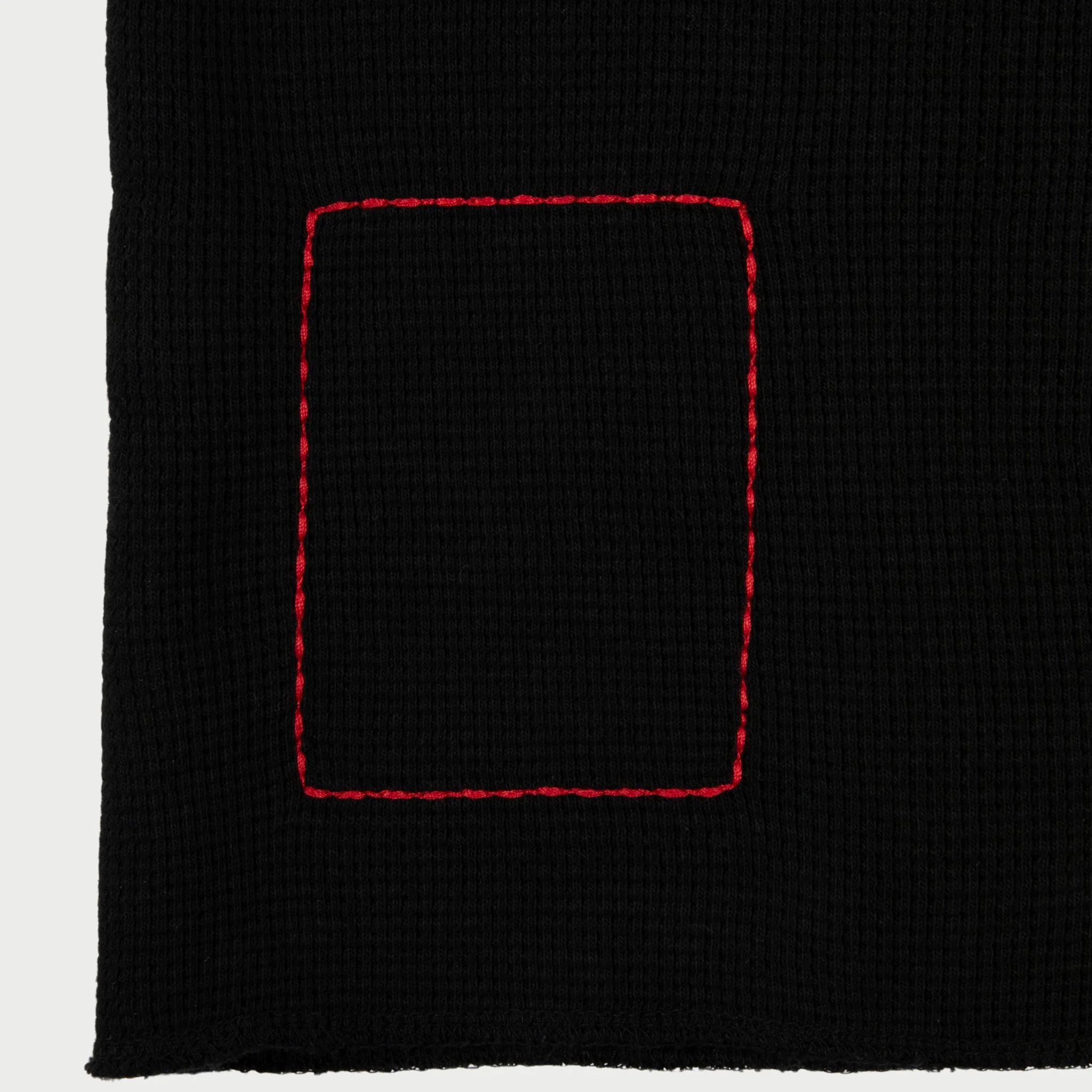 Men's Henley Thermal L/S T-Shirt (Black) - Image 4