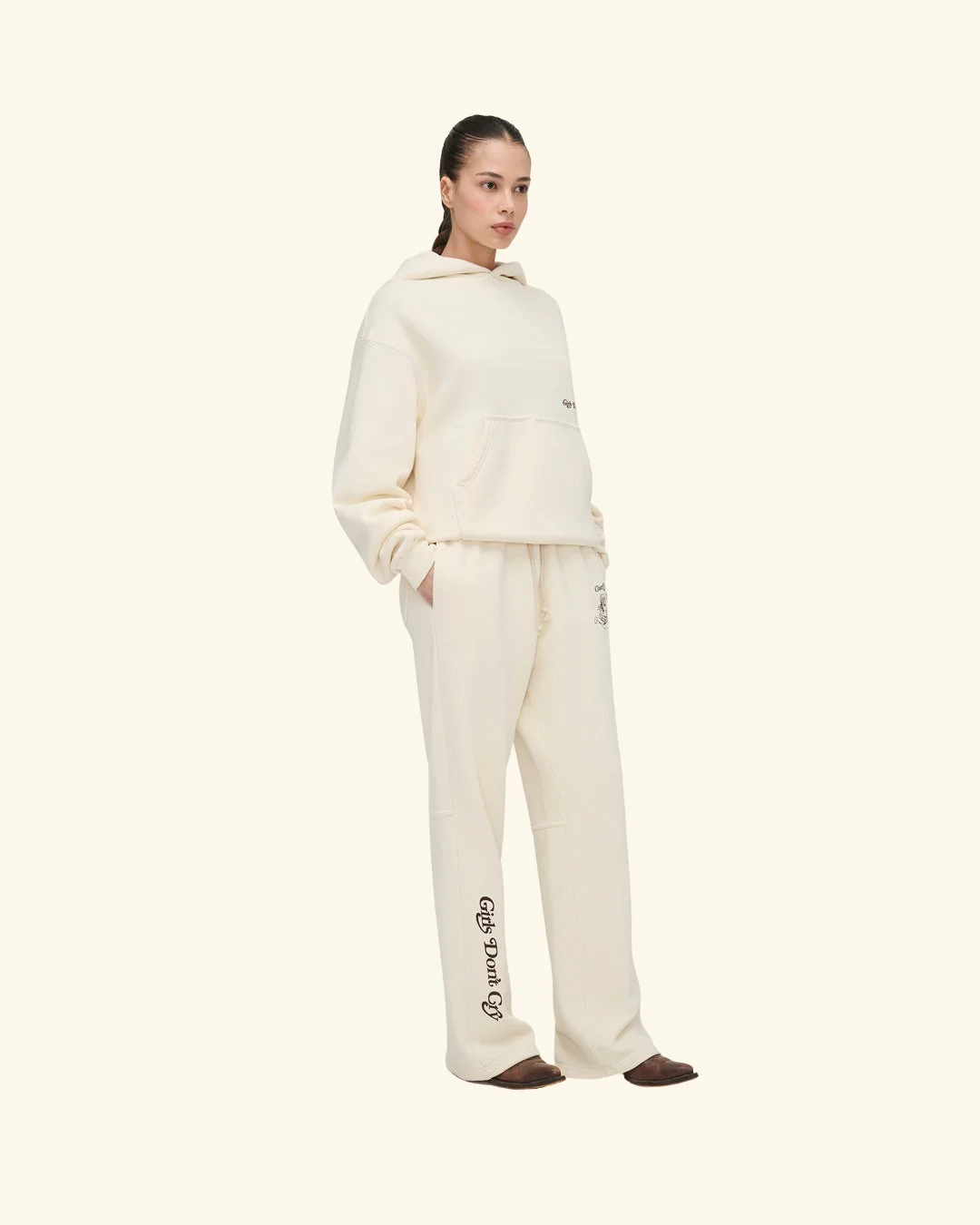 Cherry x GDC Angel Men's Sweatpants (Cream) - Image 3