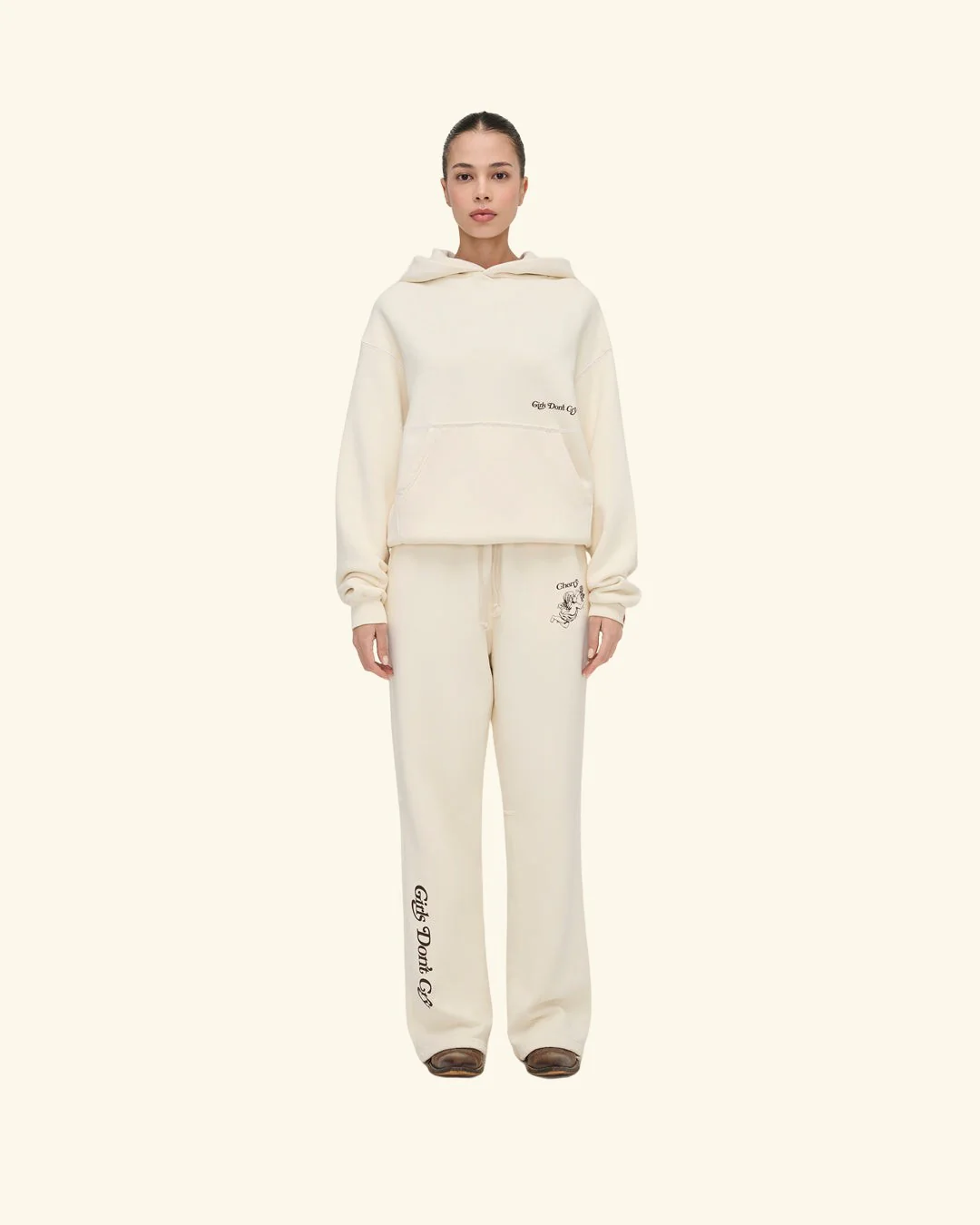 Cherry x GDC Angel Men's Sweatpants (Cream) - Image 4