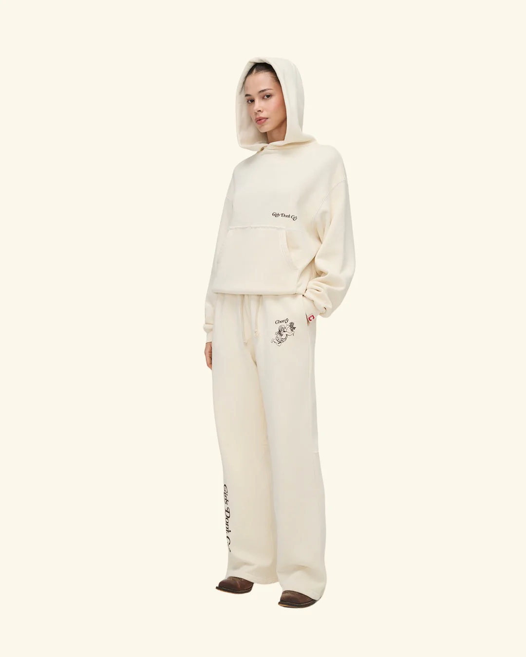 Cherry x GDC Angel Men's Sweatpants (Cream) - Image 5
