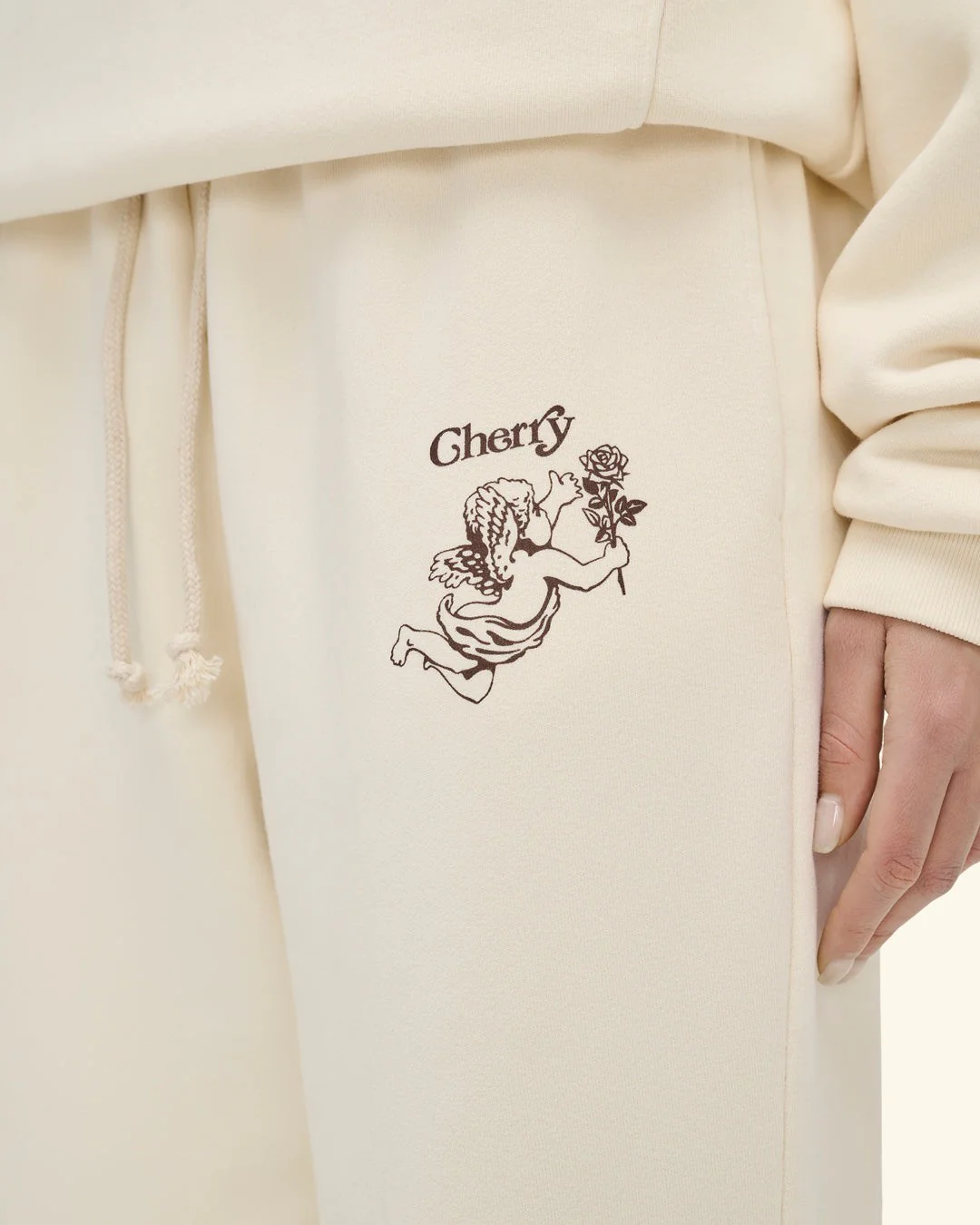 Cherry x GDC Angel Men's Sweatpants (Cream) - Image 8