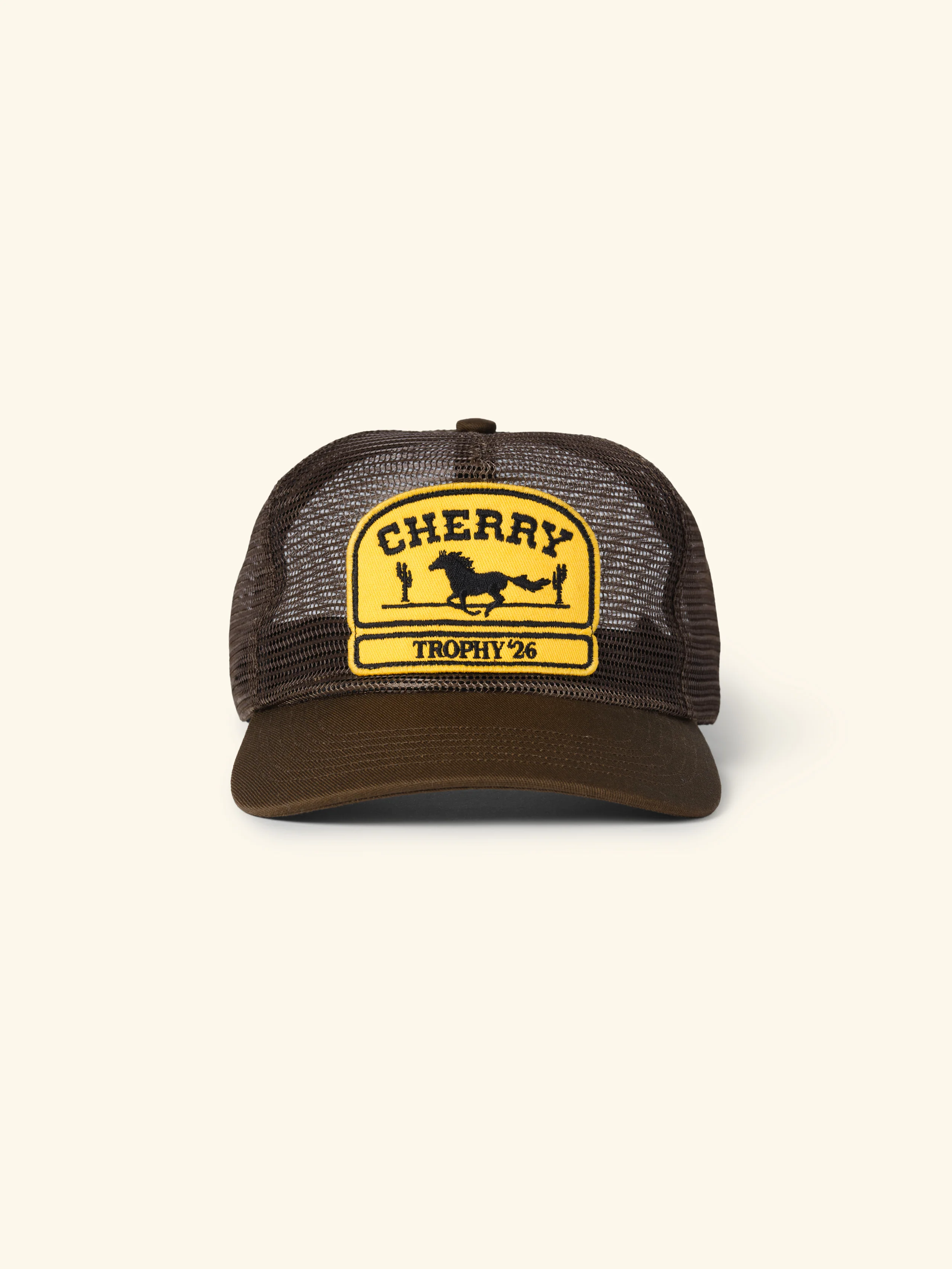 Mesh 5 Panel Trucker (Brown)
