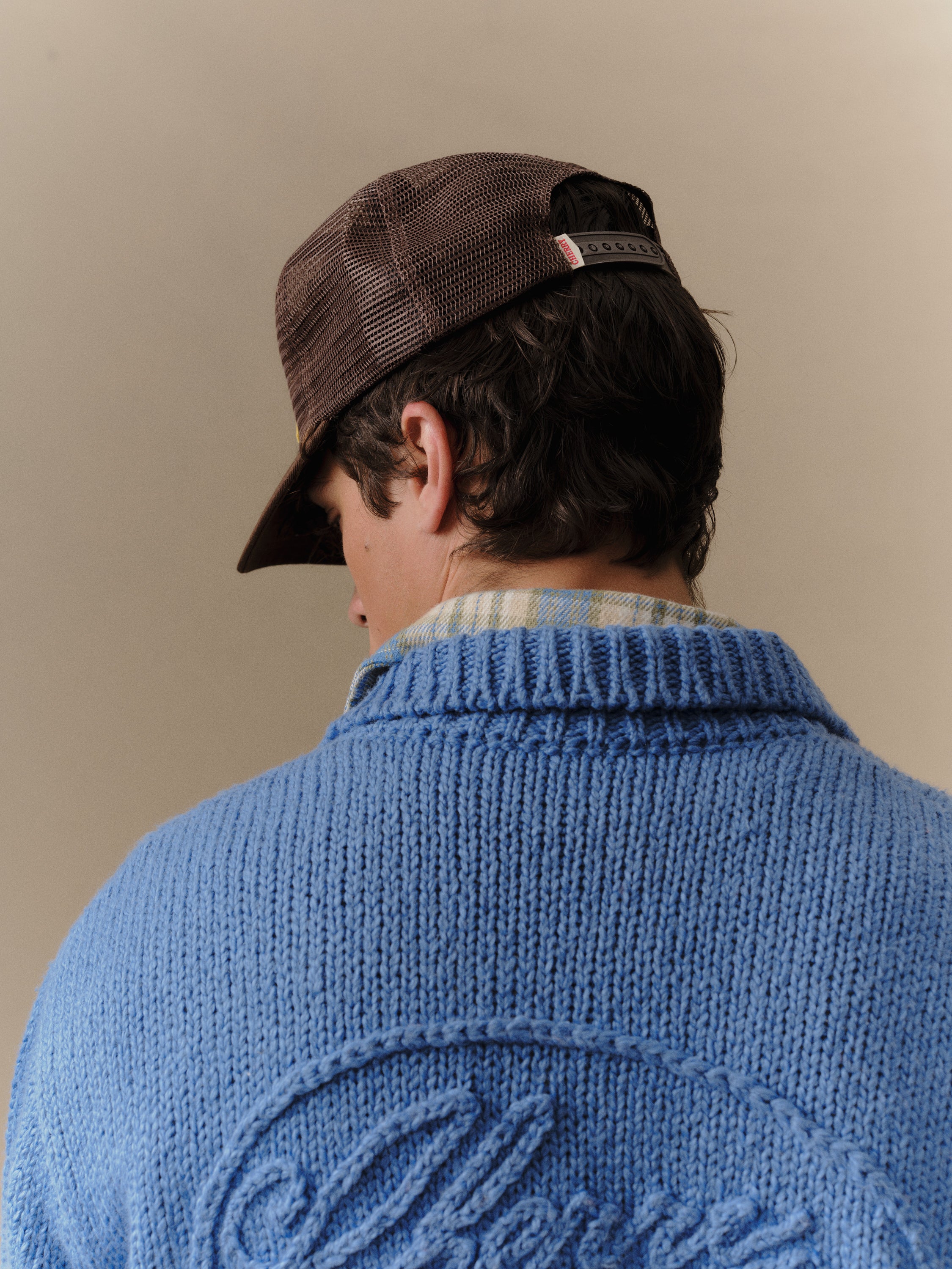 Mesh 5 Panel Trucker (Brown) - Image 4