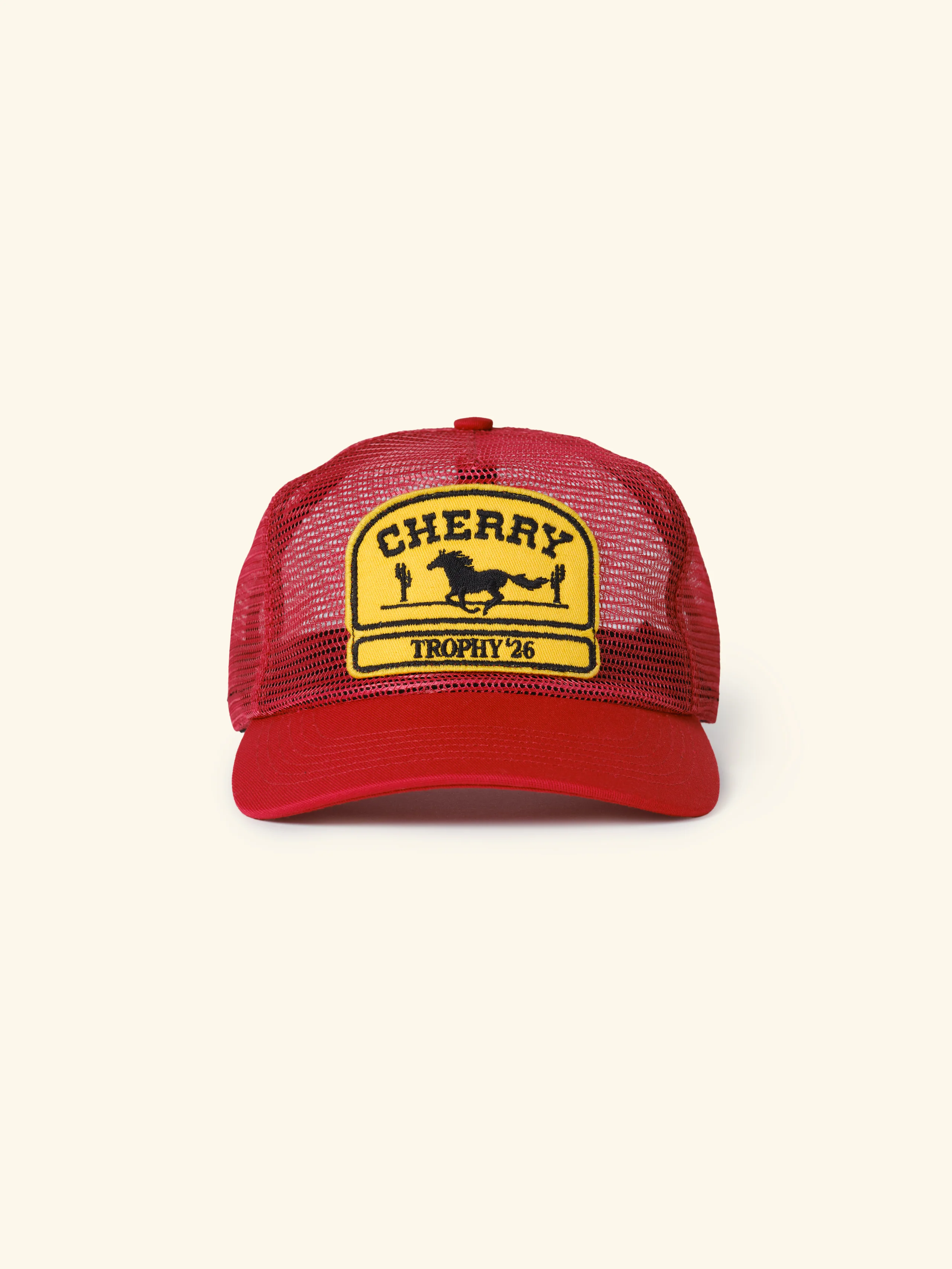Mesh 5 Panel Trucker (Red)