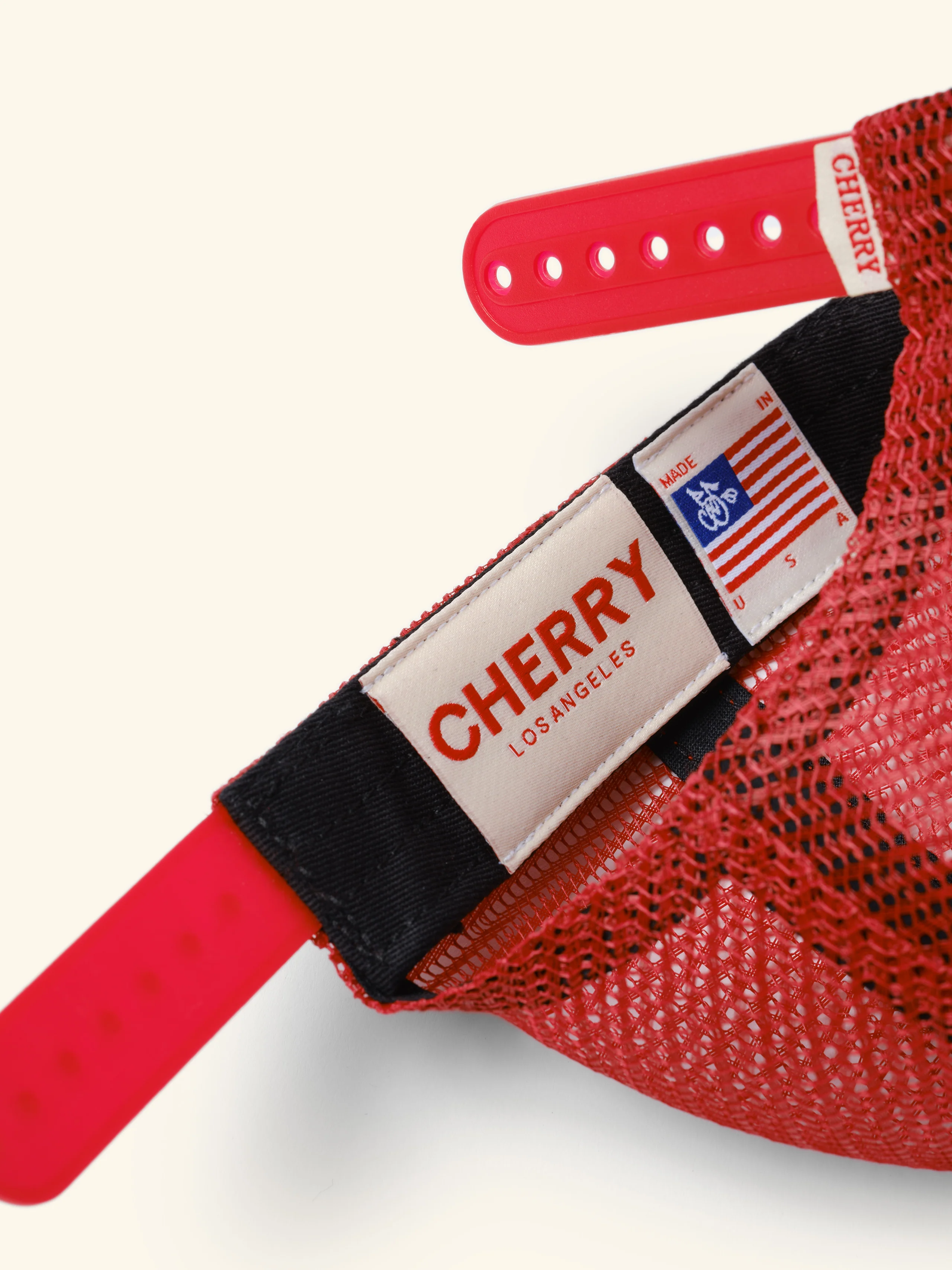 Mesh 5 Panel Trucker (Red) - Image 7
