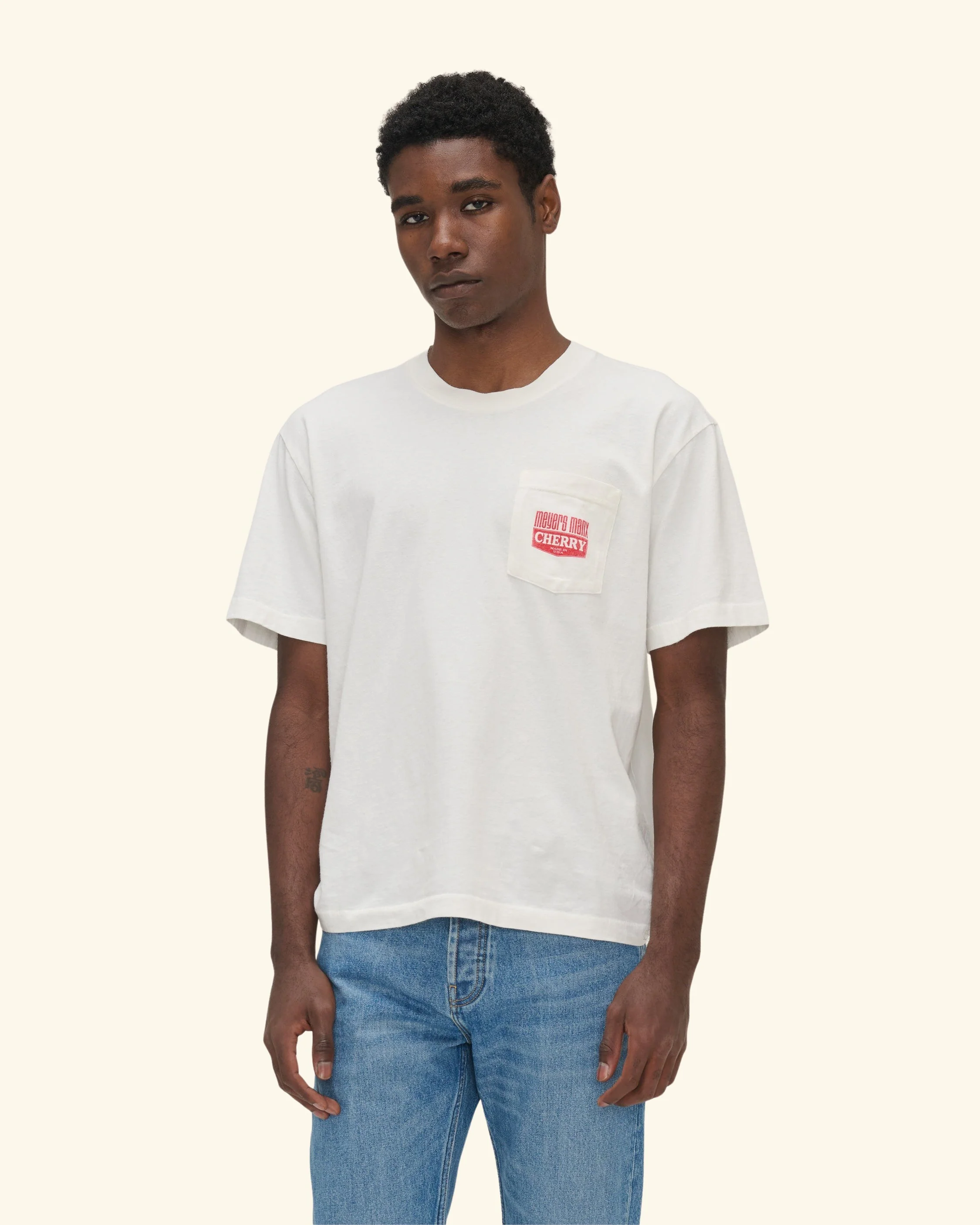Meyers Manx Pocket Tee (Vintage White) - Image 4
