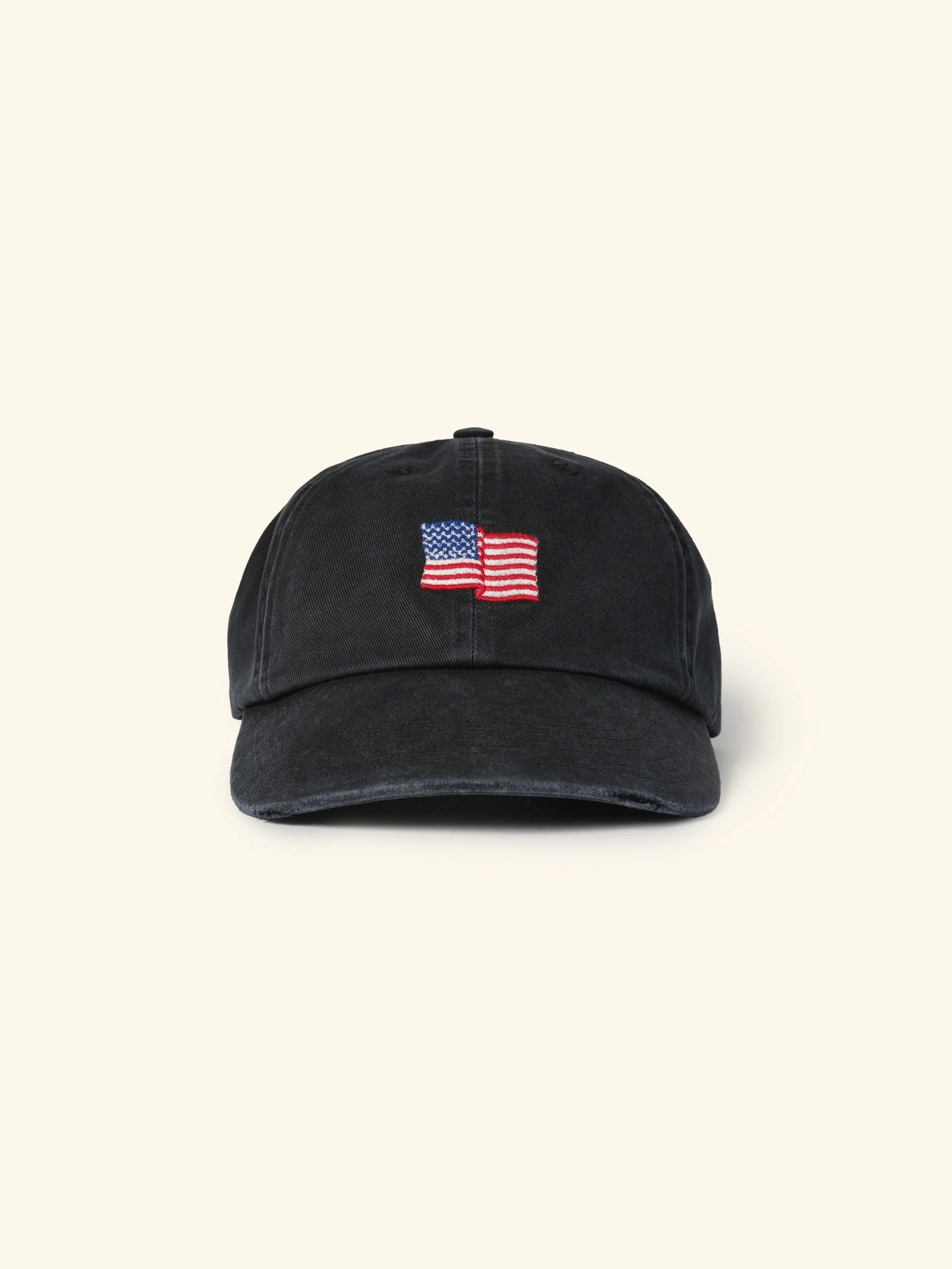 Mini Flag 6 Panel Hat (Black)