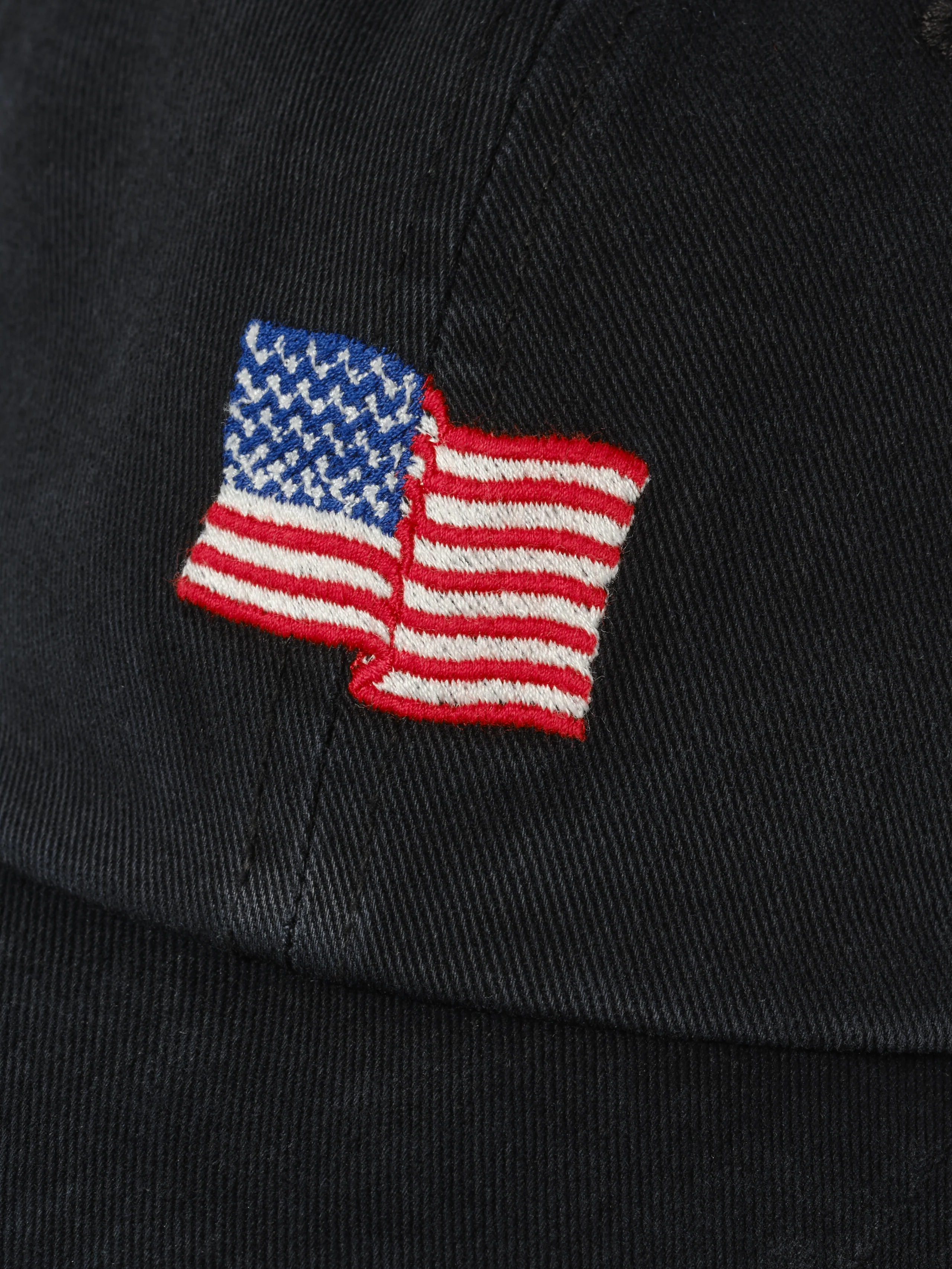 Mini Flag 6 Panel Hat (Black) - Image 5