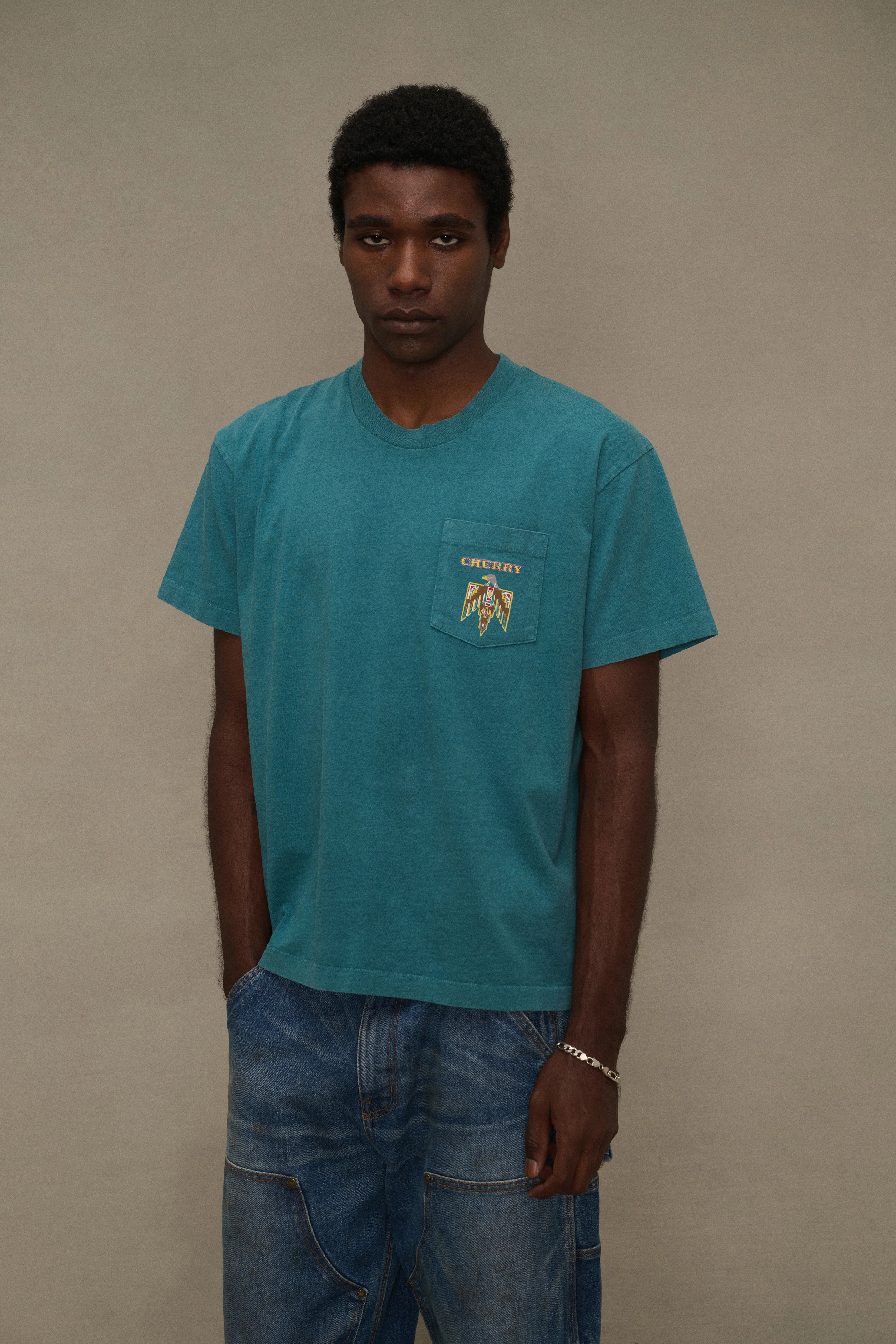 Mojave Desert Classic Pocket T-Shirt (Emerald) - Image 3