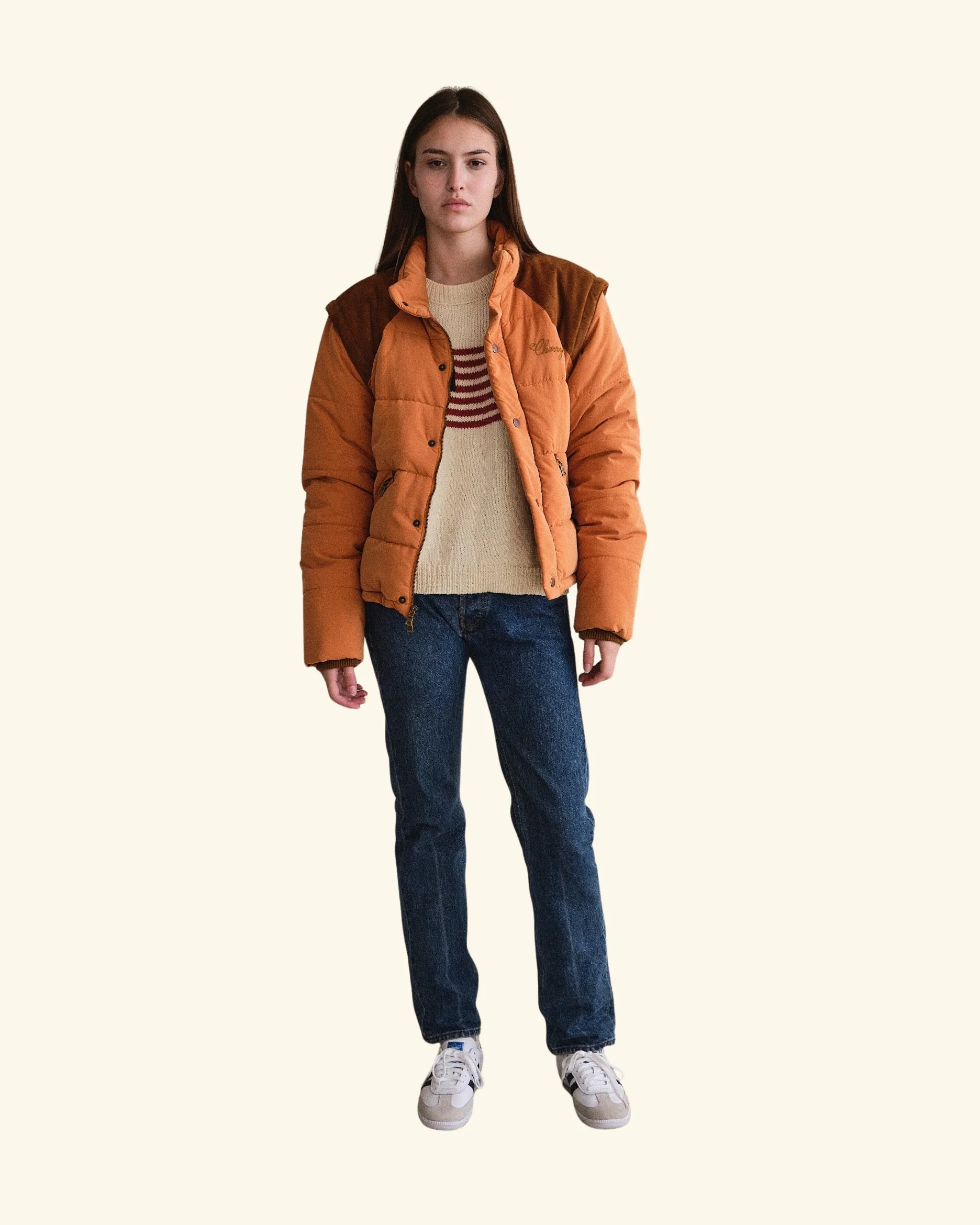 Mountain Puffer Jacket (Orange) - Image 6