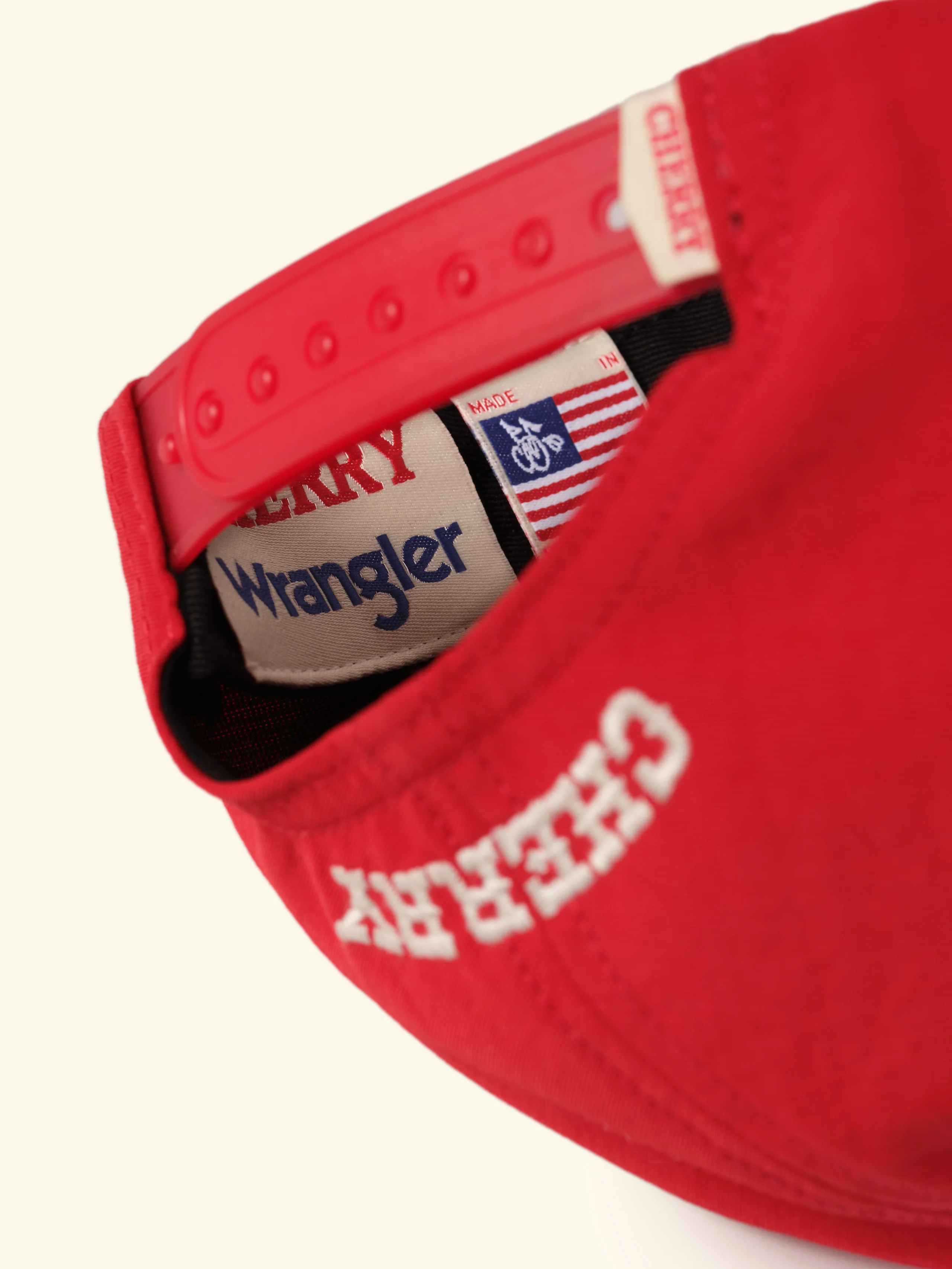 Cherry x Wrangler Nylon 5 Panel Hat (Red) - Image 9
