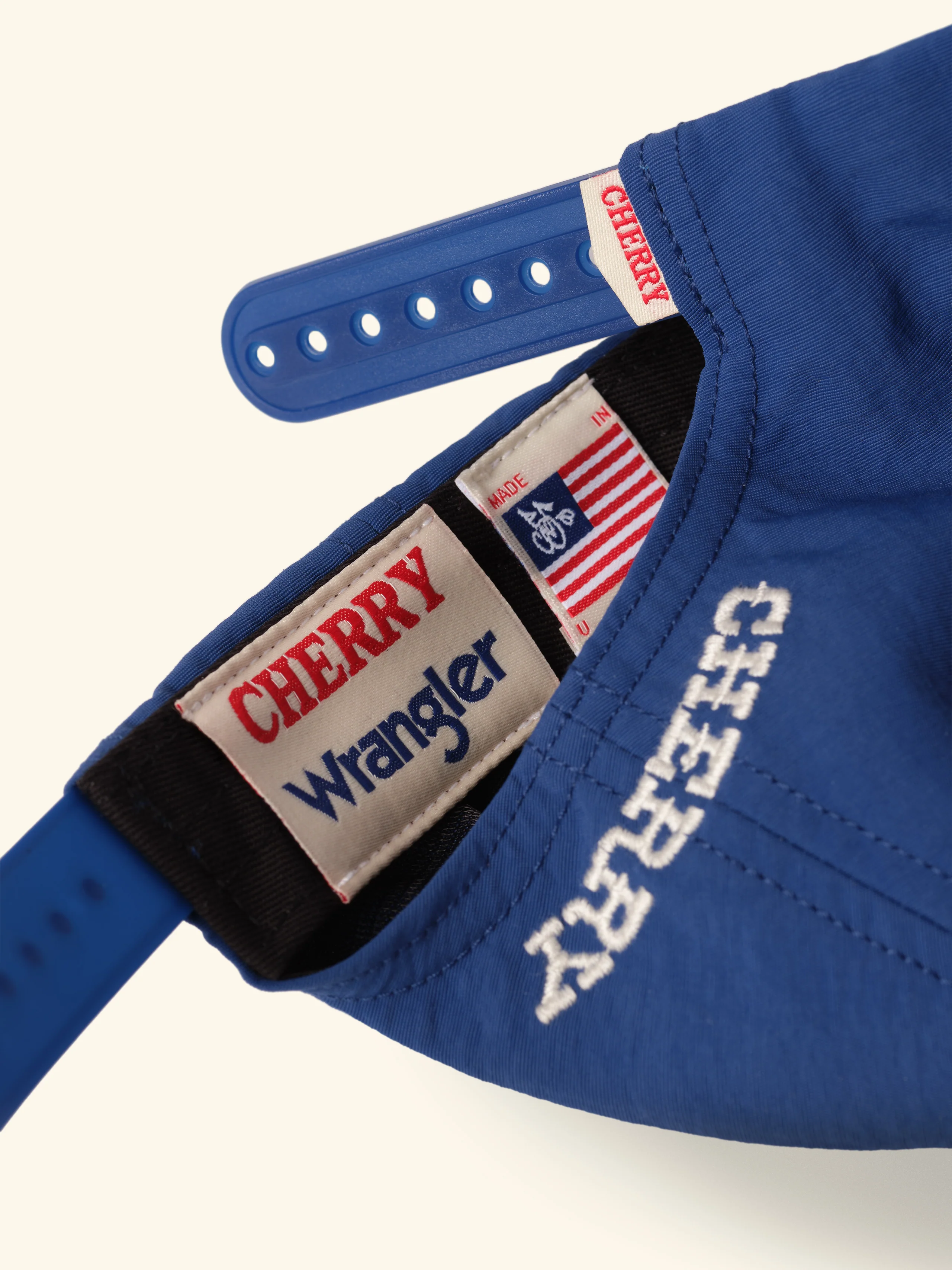 Cherry x Wrangler Nylon 5 Panel Hat (Royal Blue) - Image 8