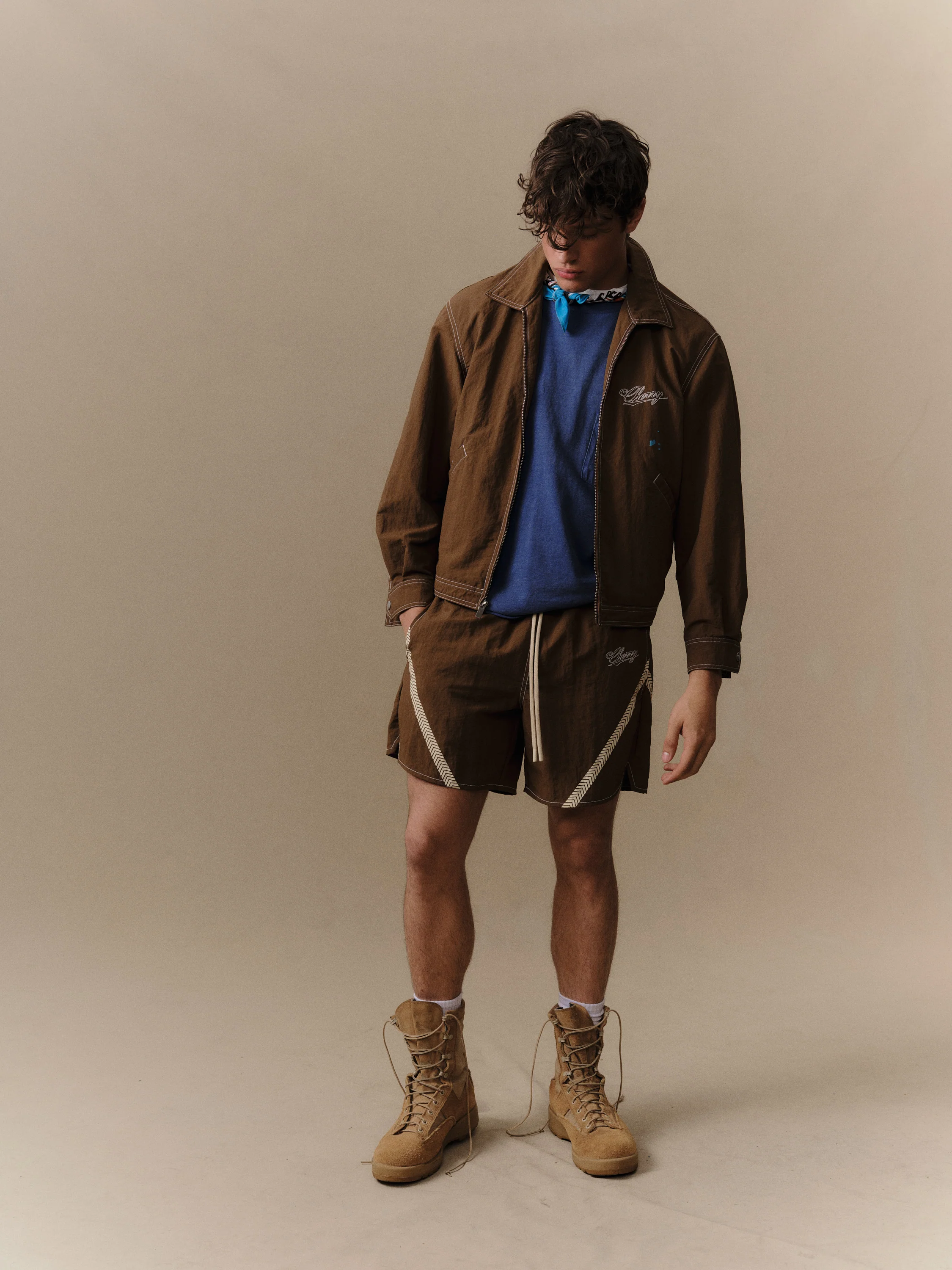 Nylon Running Jacket (Brown) - Image 2
