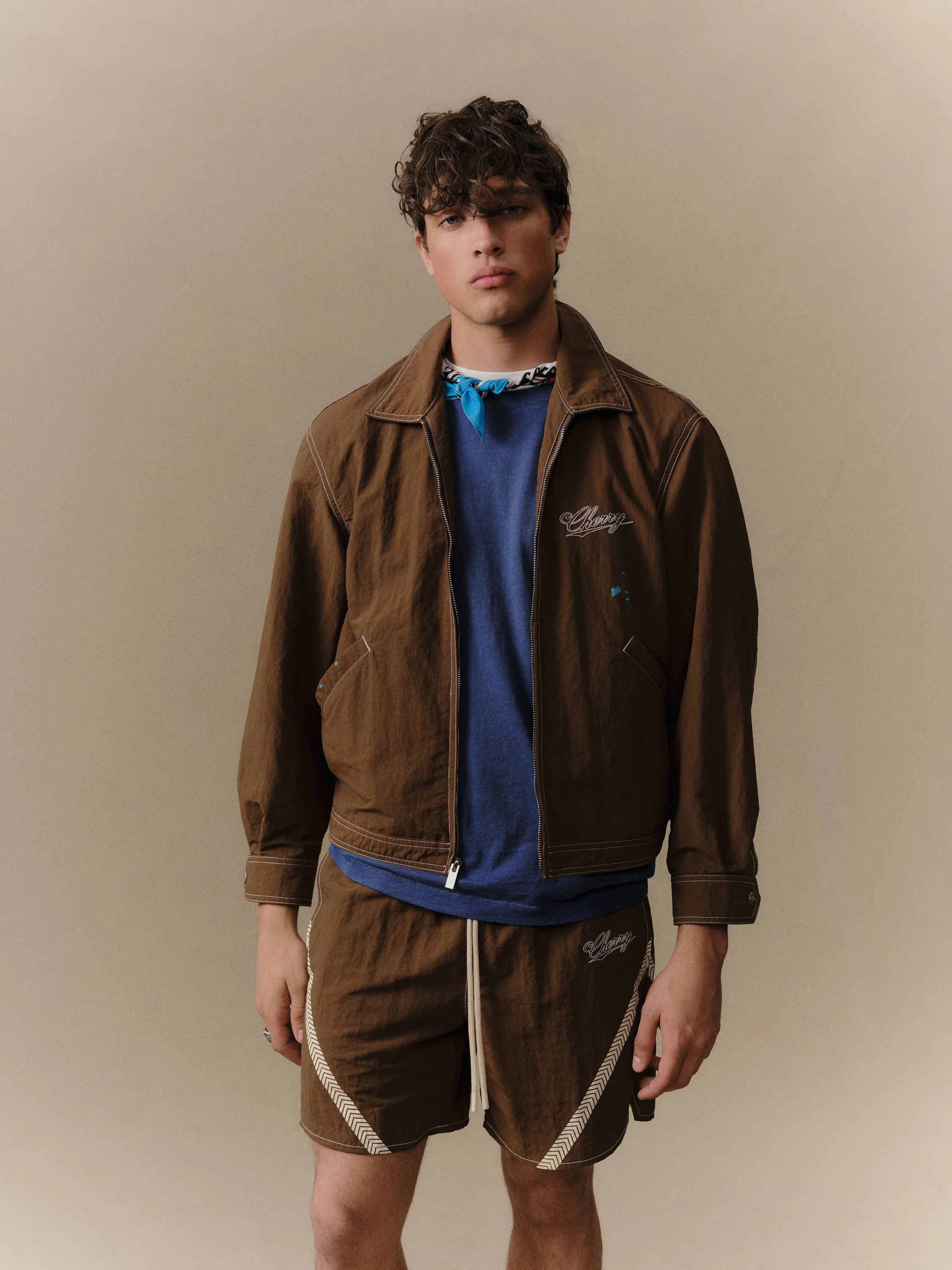 Nylon Running Jacket (Brown) - Image 3