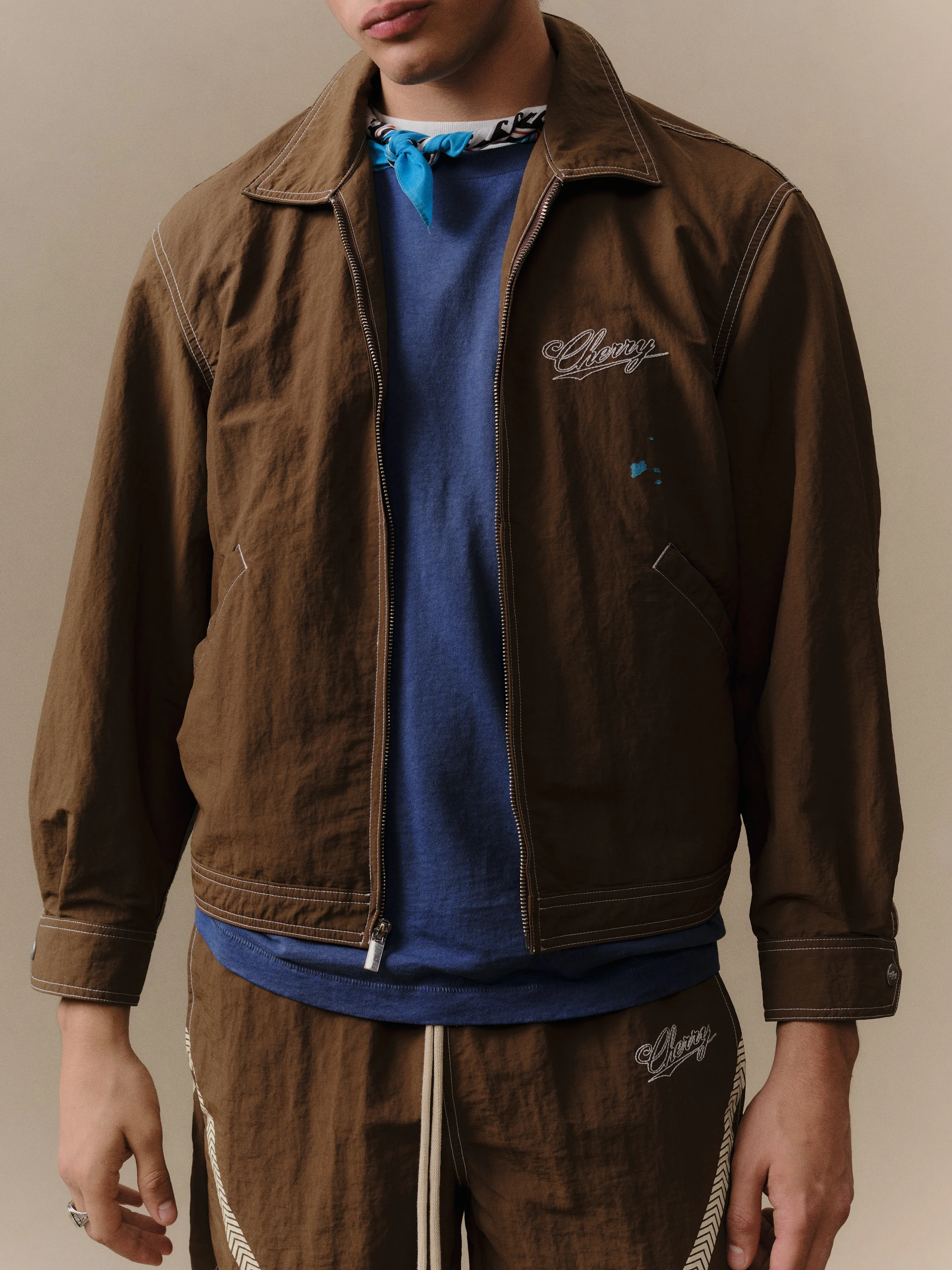 Nylon Running Jacket (Brown) - Image 4