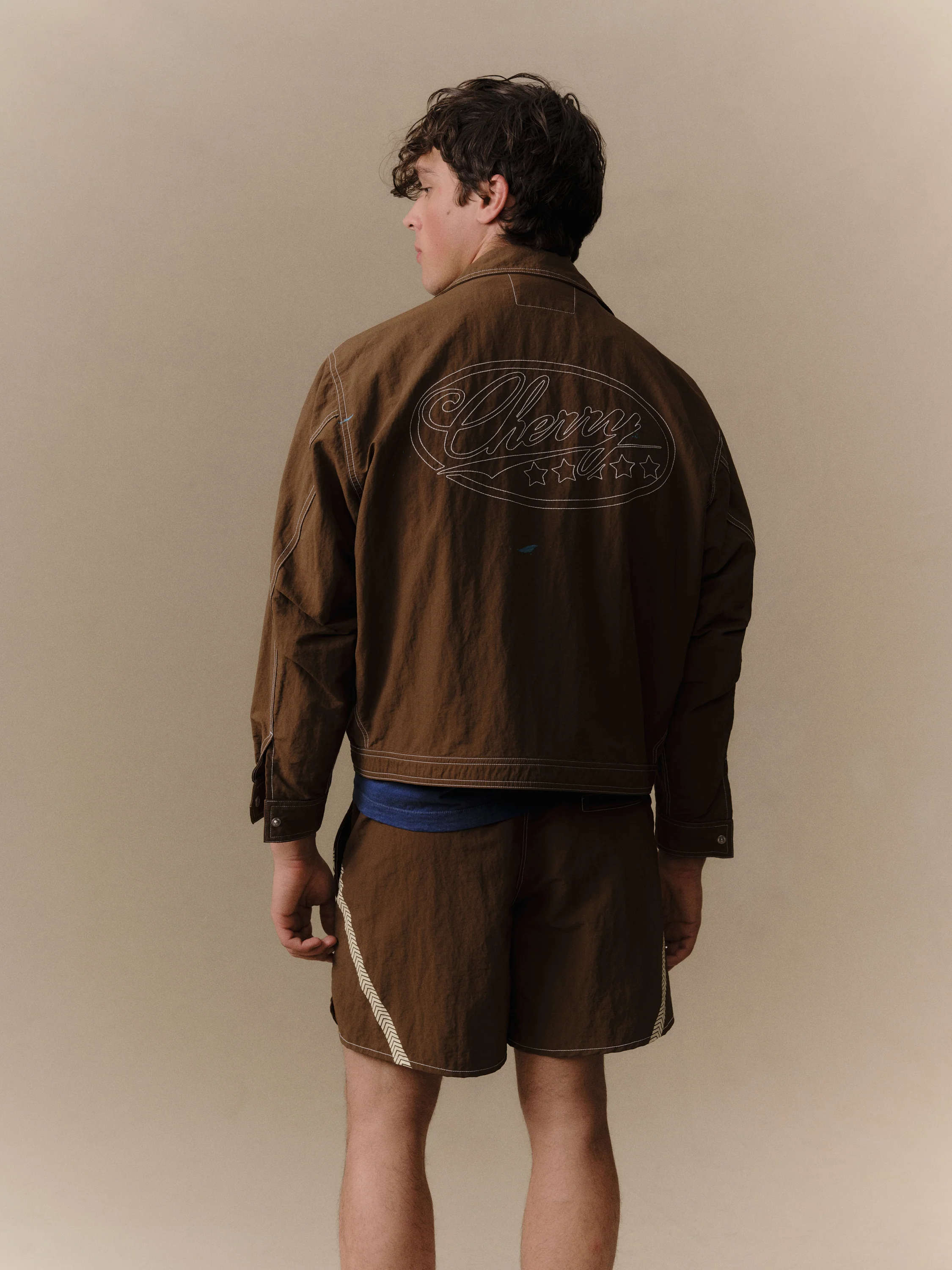 Nylon Running Jacket (Brown) - Image 5