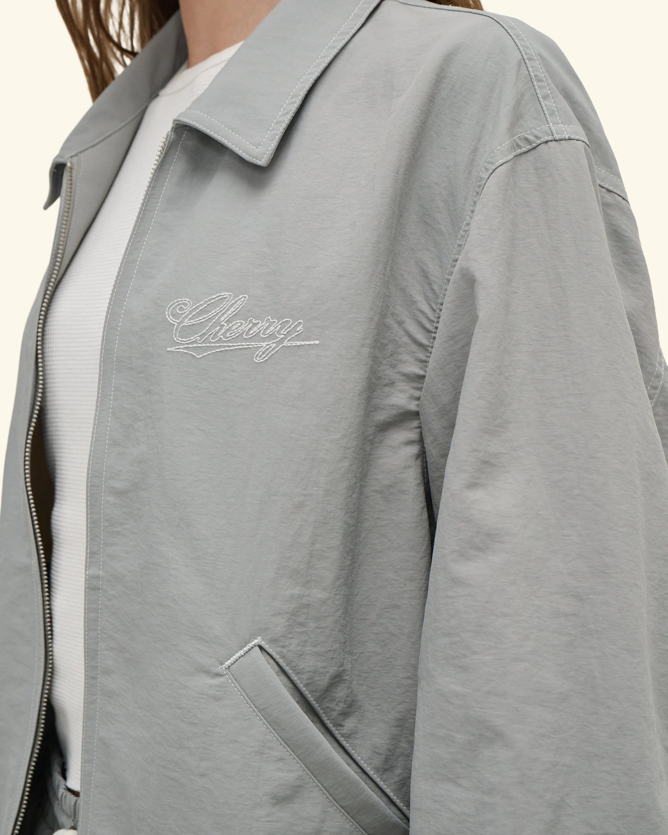 Nylon Running Jacket (Smoke) - Image 10