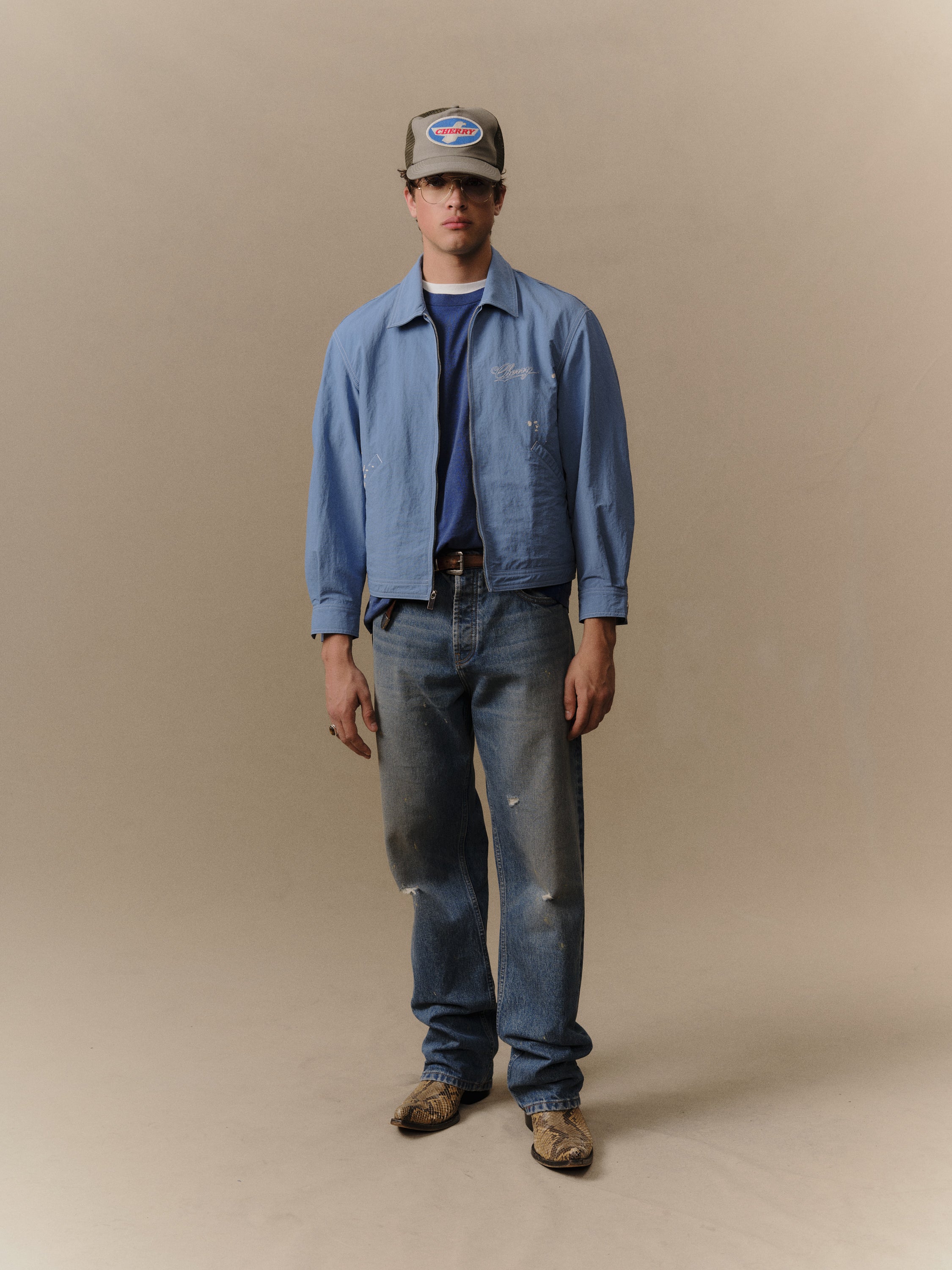 Nylon Running Jacket (Steel Blue) - Image 2