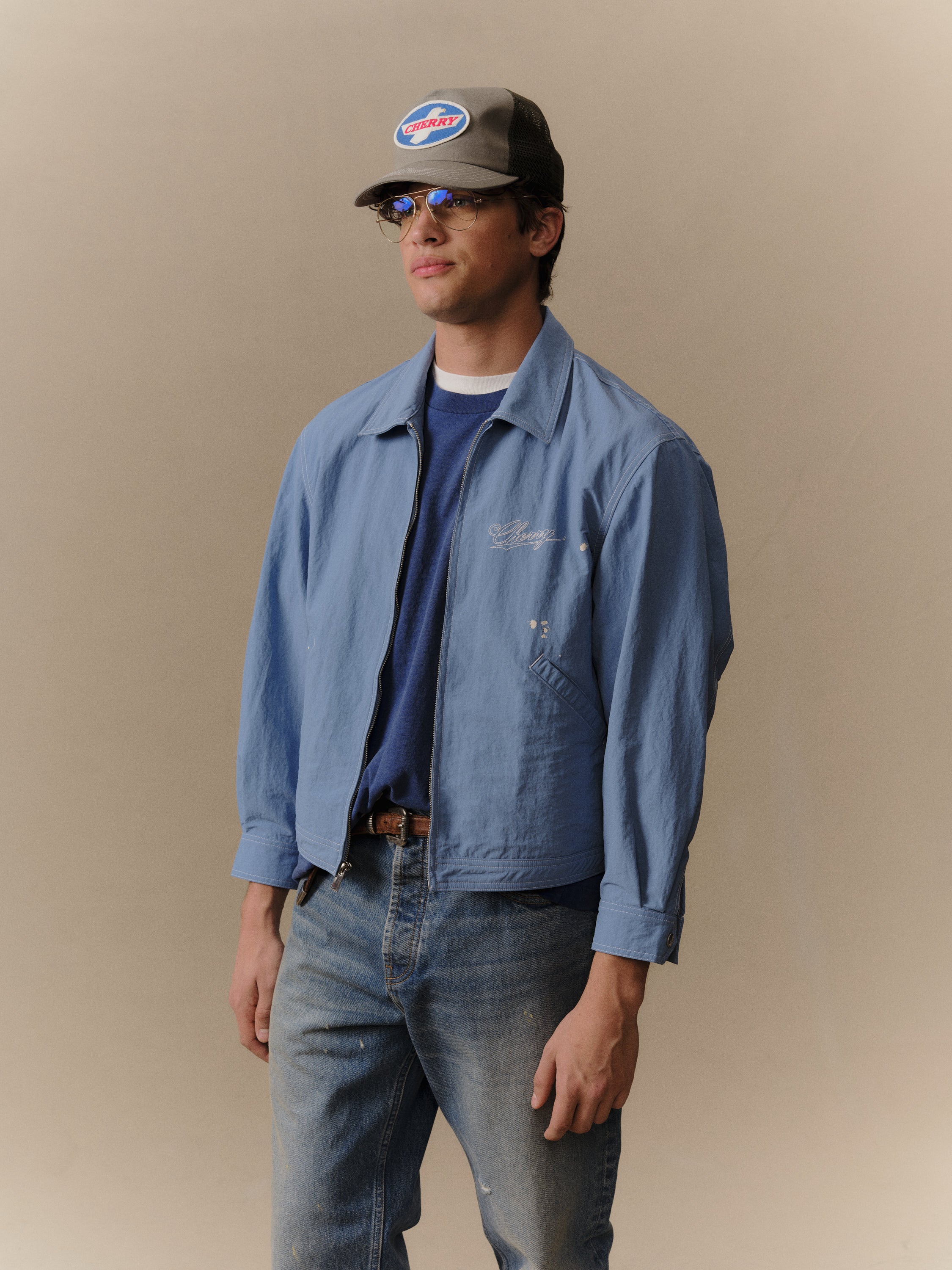 Nylon Running Jacket (Steel Blue) - Image 3