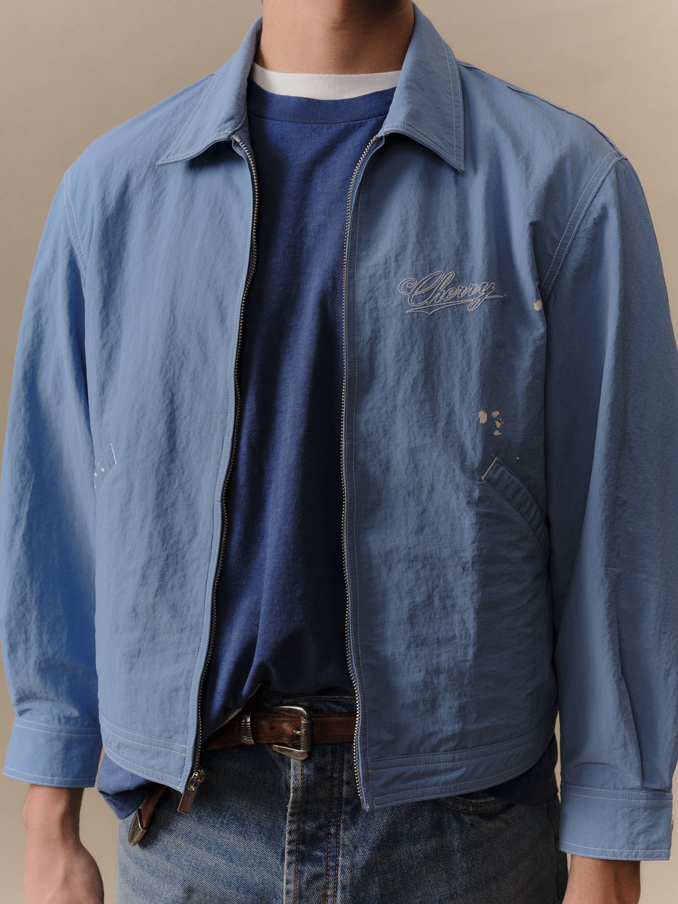 Nylon Running Jacket (Steel Blue) - Image 4