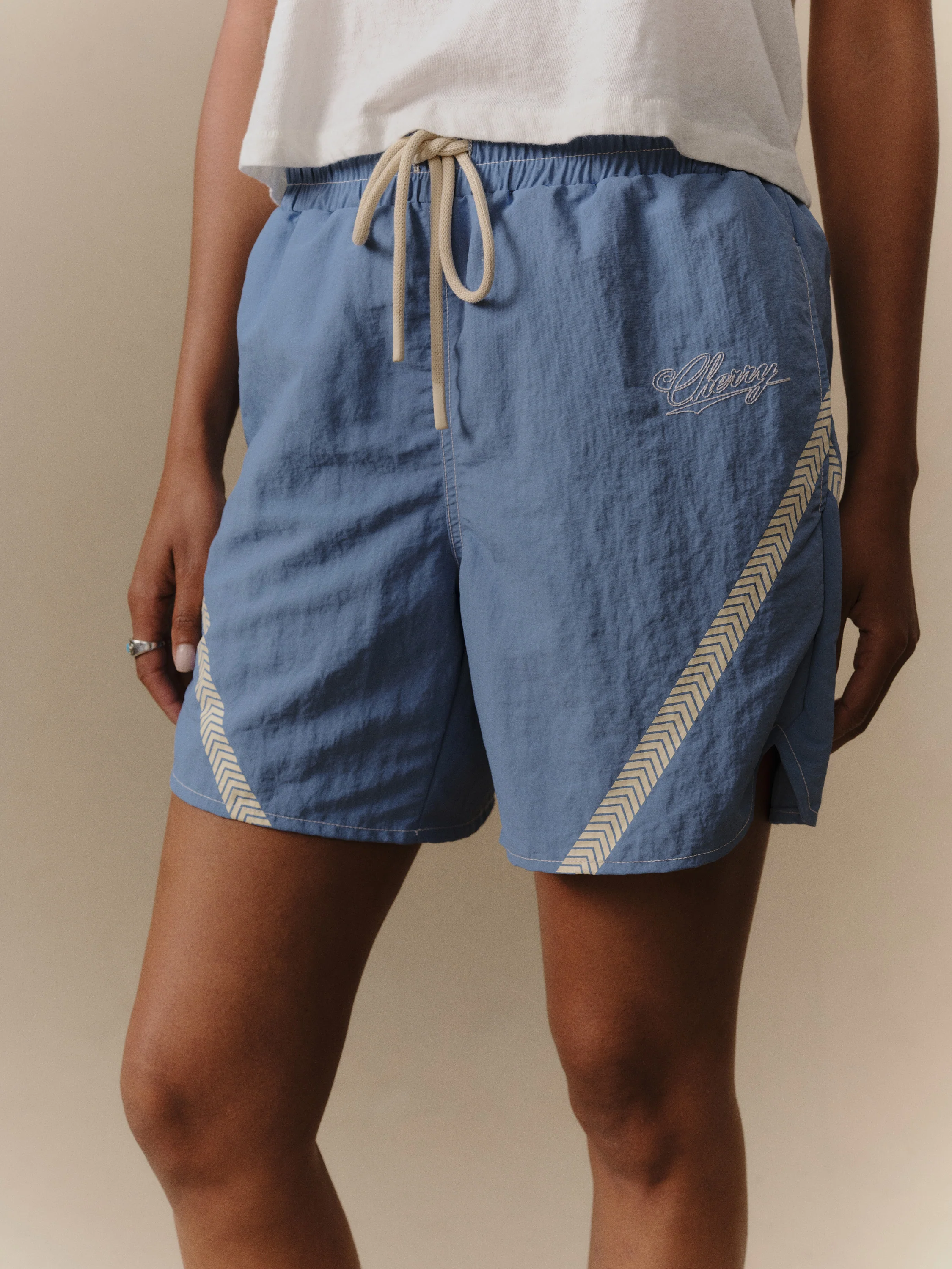 Nylon Running Shorts (Steel Blue) - Image 3