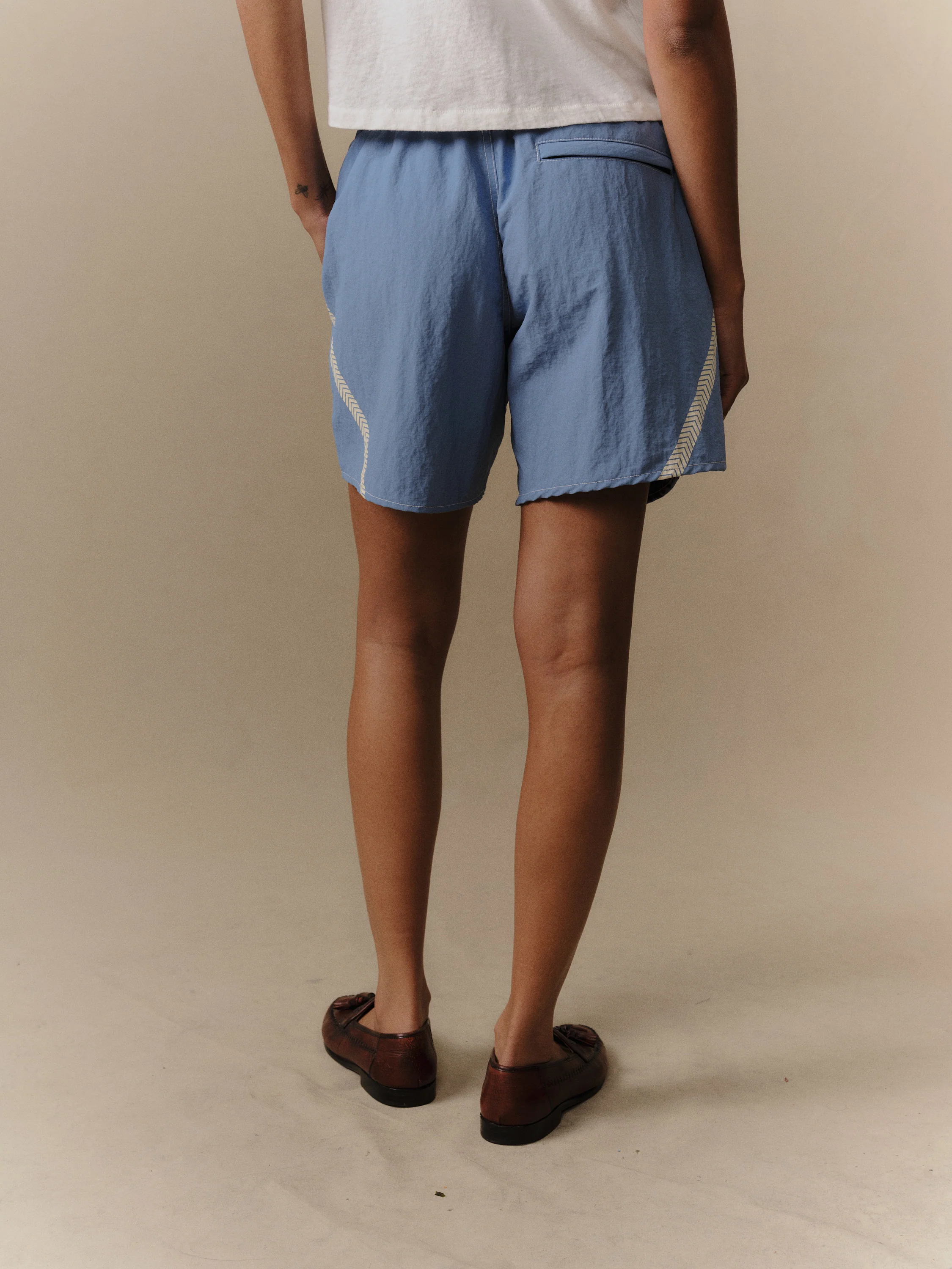 Nylon Running Shorts (Steel Blue) - Image 4
