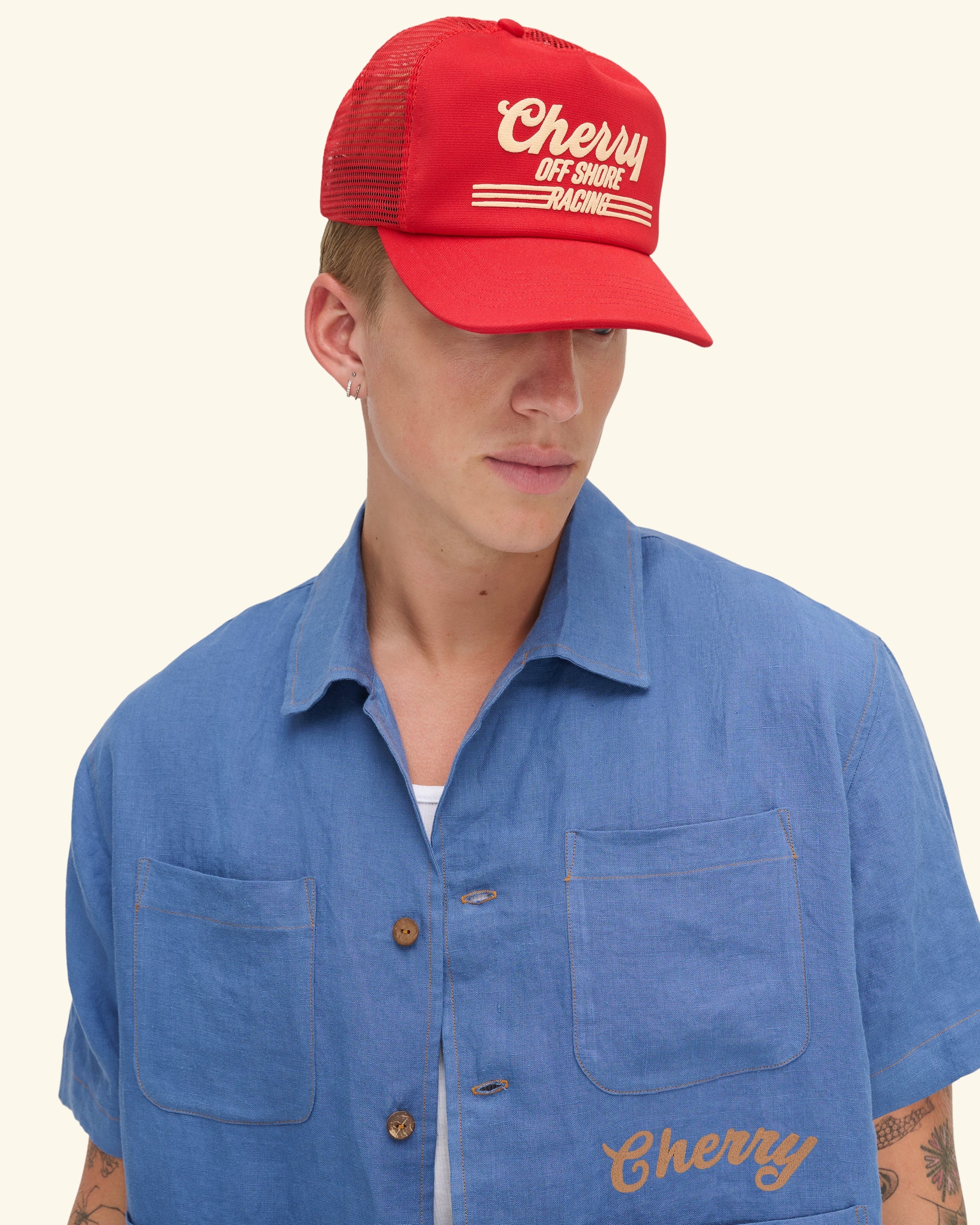 Offshore Trucker Hat (Red) - Image 3