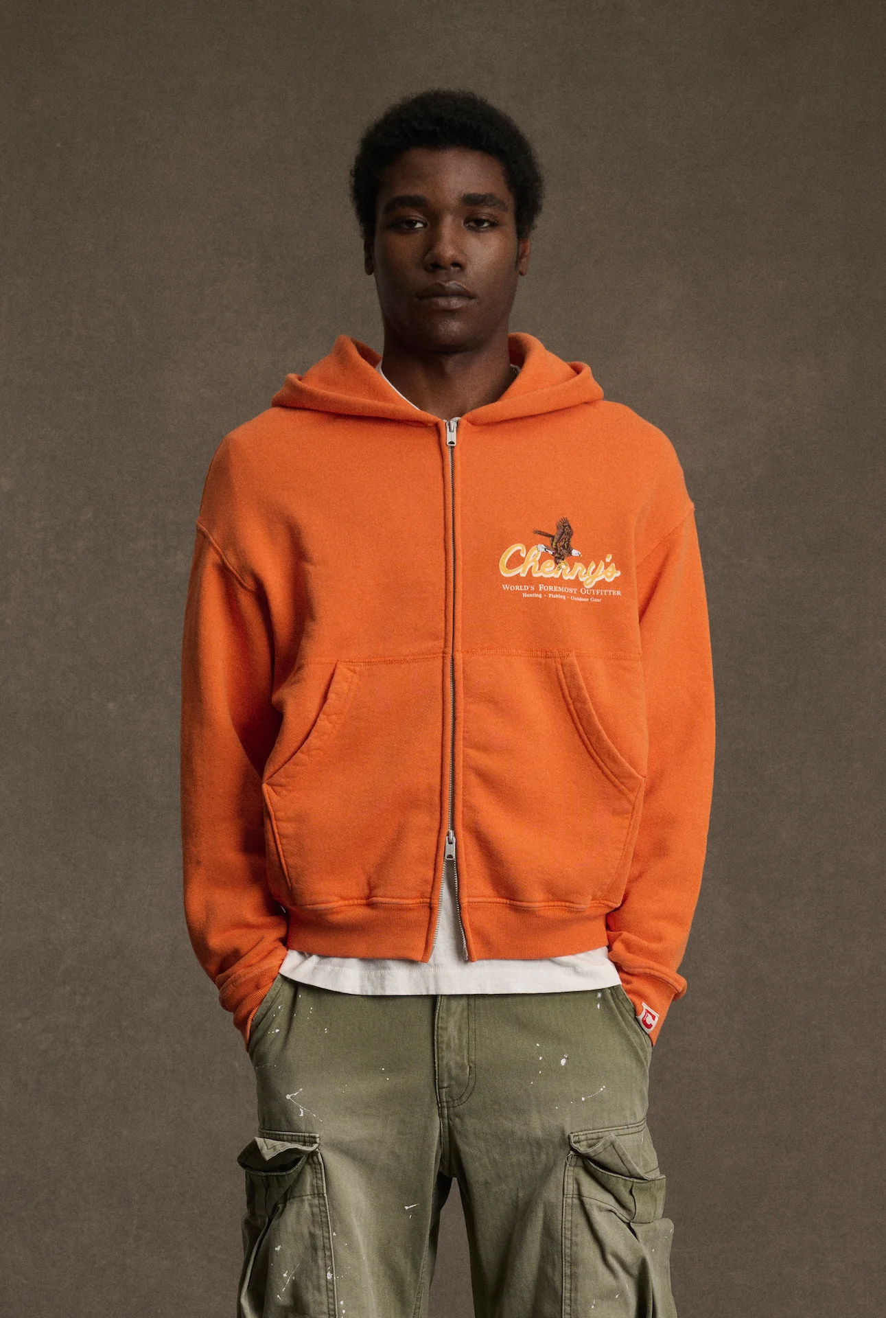 Outfitter Zip Up Hoodie (Orange) - Image 2