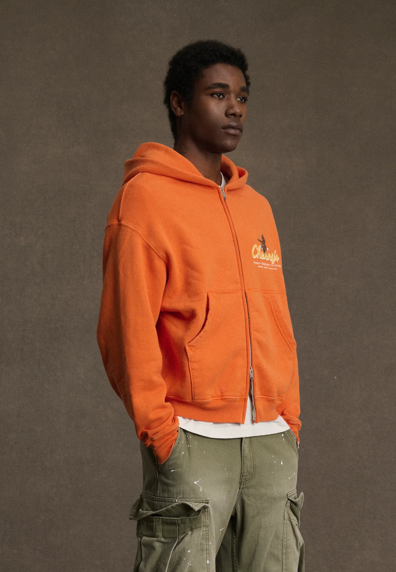 Outfitter Zip Up Hoodie (Orange) - Image 3