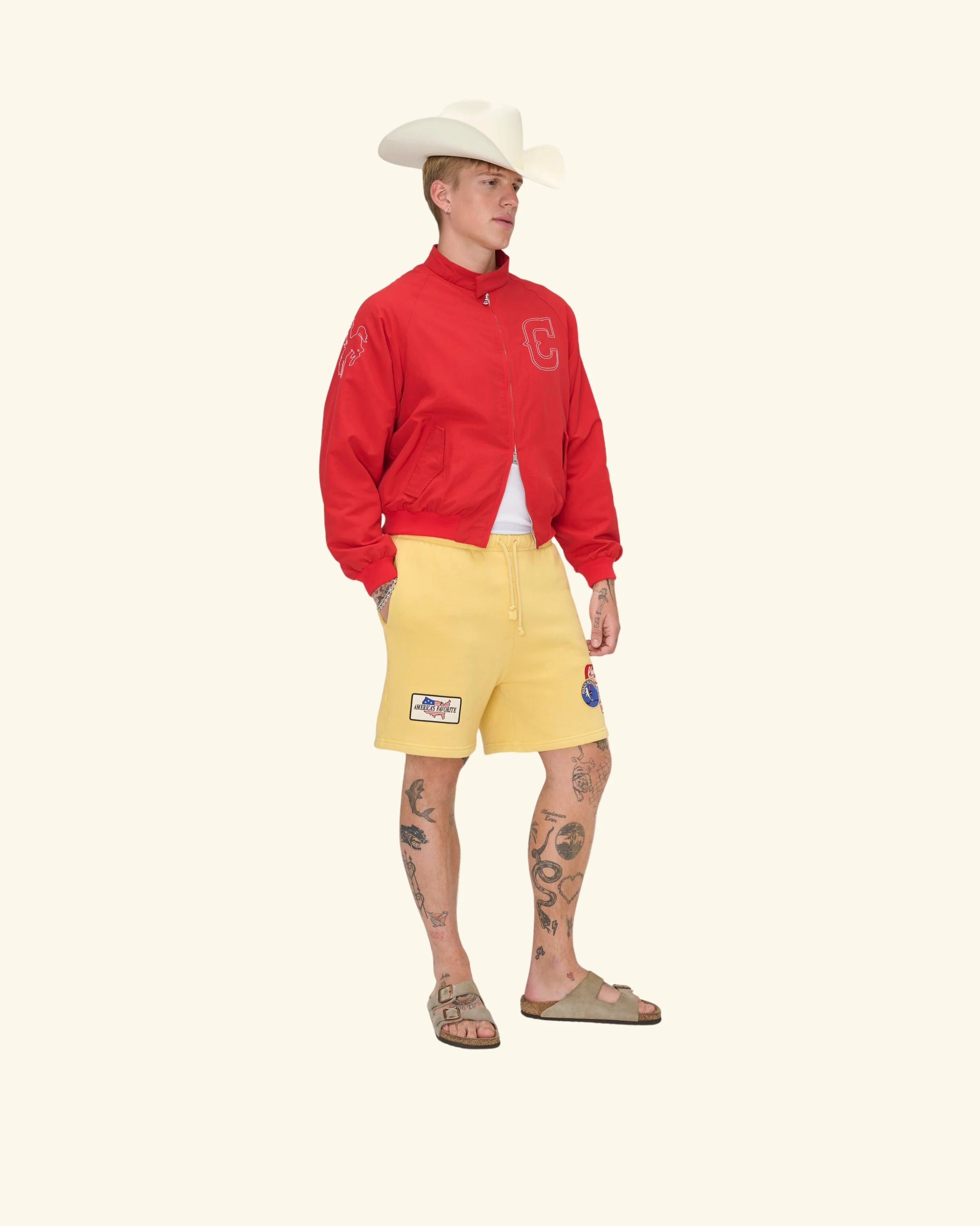 Patchwork Sweatshorts (Butter) - Image 3