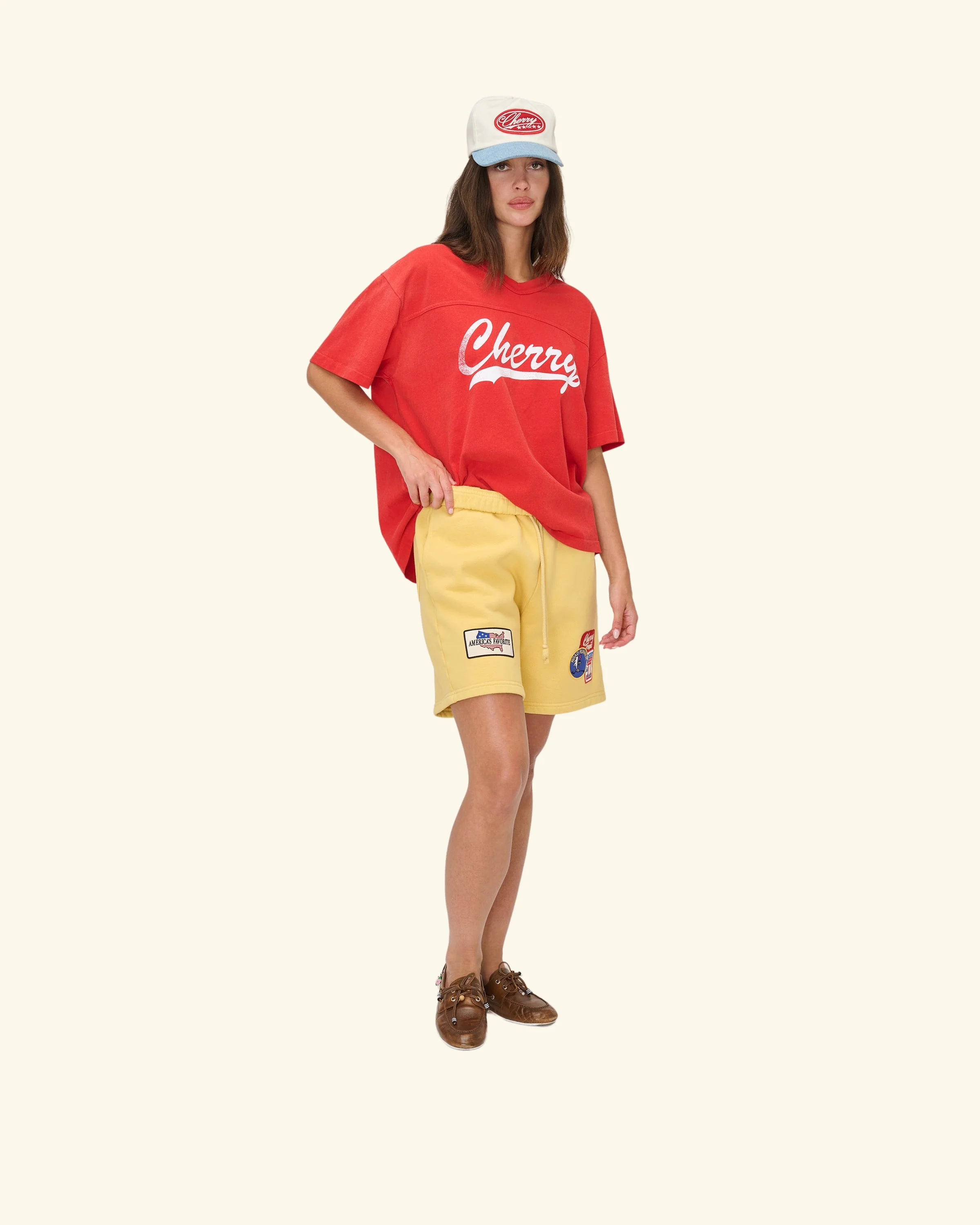 Patchwork Sweatshorts (Butter) - Image 4