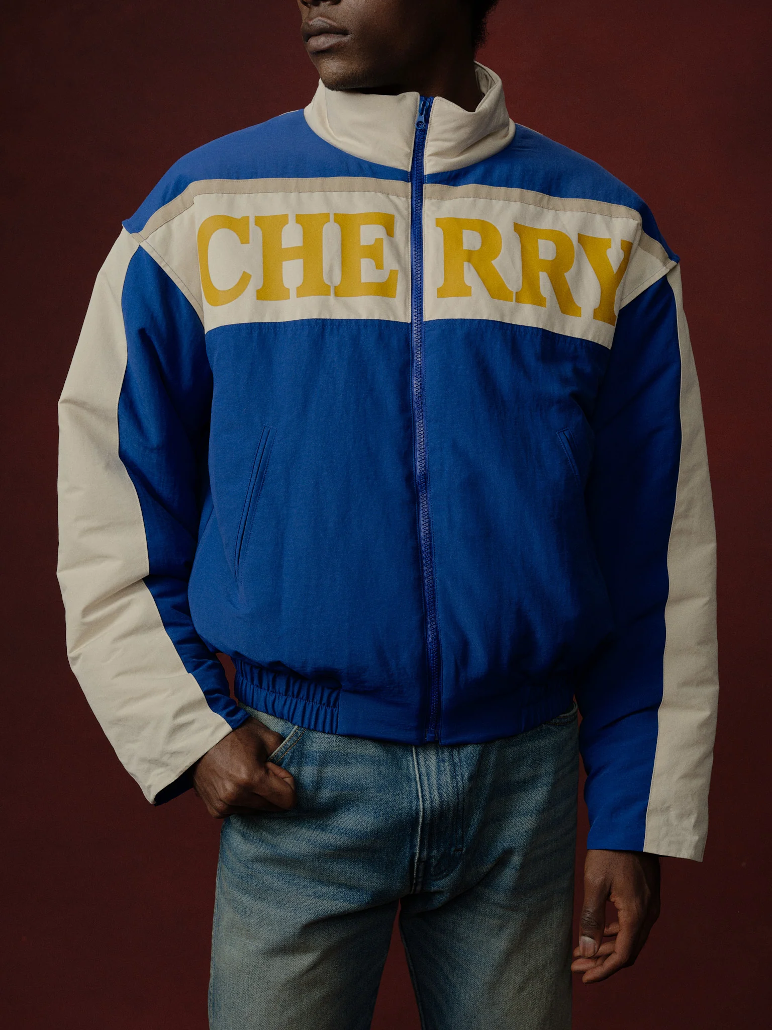 Cherry x Wrangler Pit Crew Puffer Jacket (Royal Blue) - Image 3