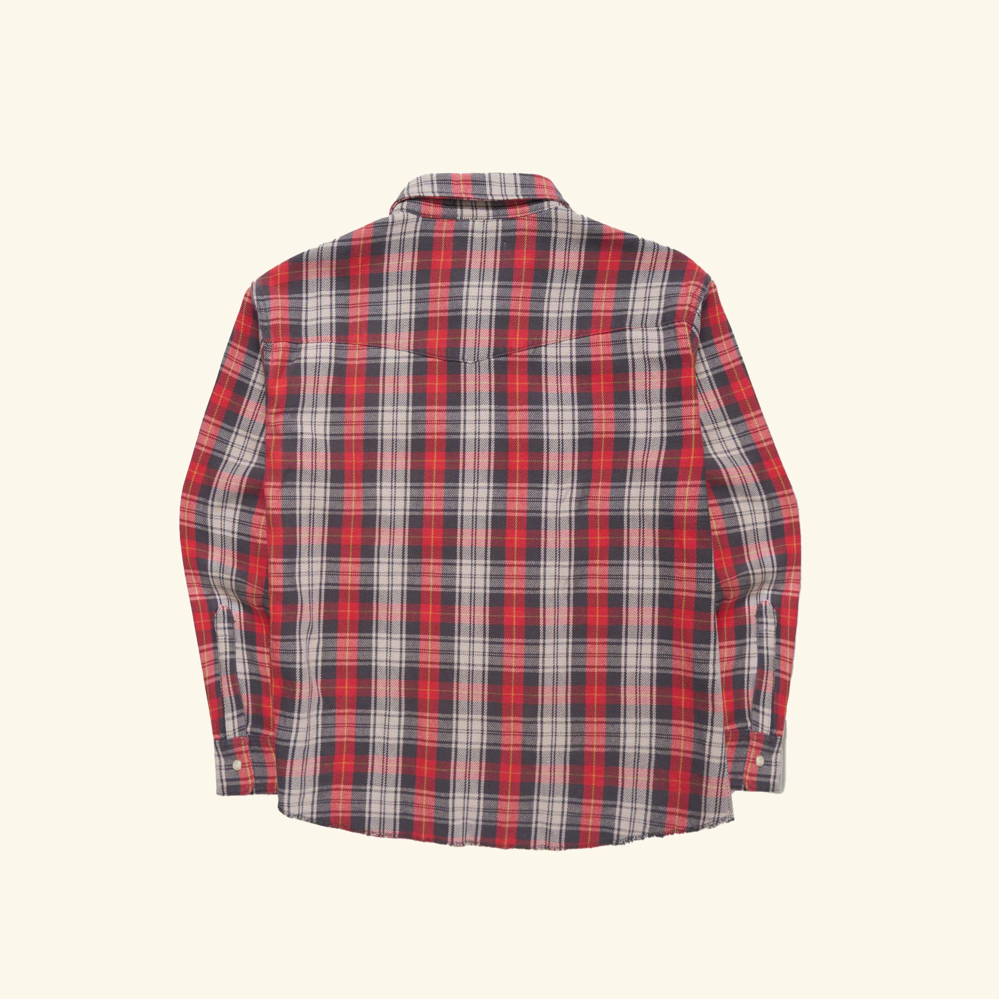 Plaid Western Shirt (Red) - Image 4