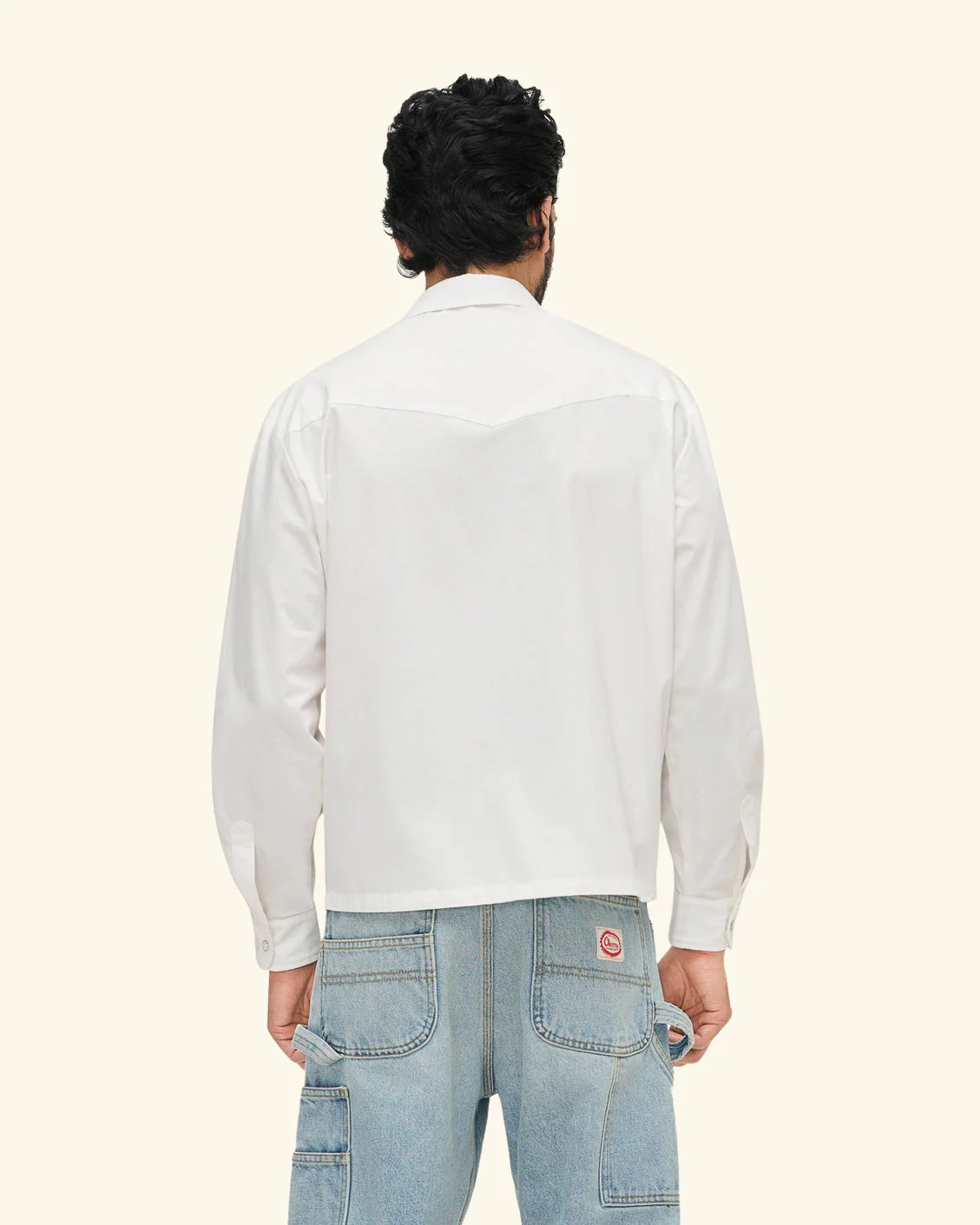 Poplin Western Shirt (White) - Image 11