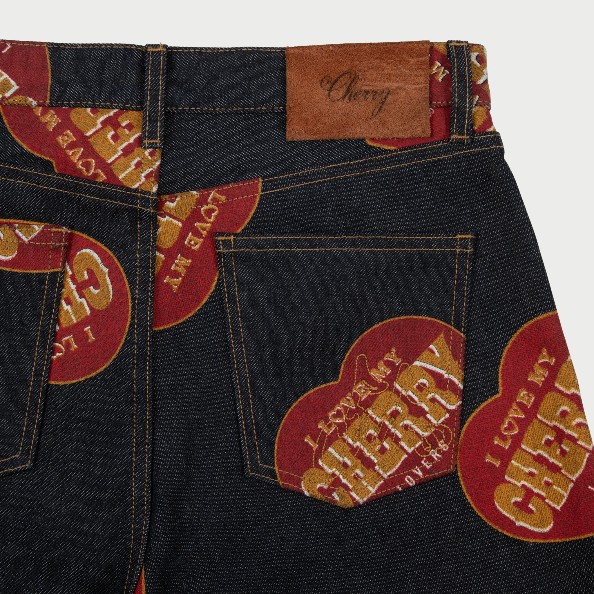 Printed Relaxed Five Pocket (Indigo) - Image 4