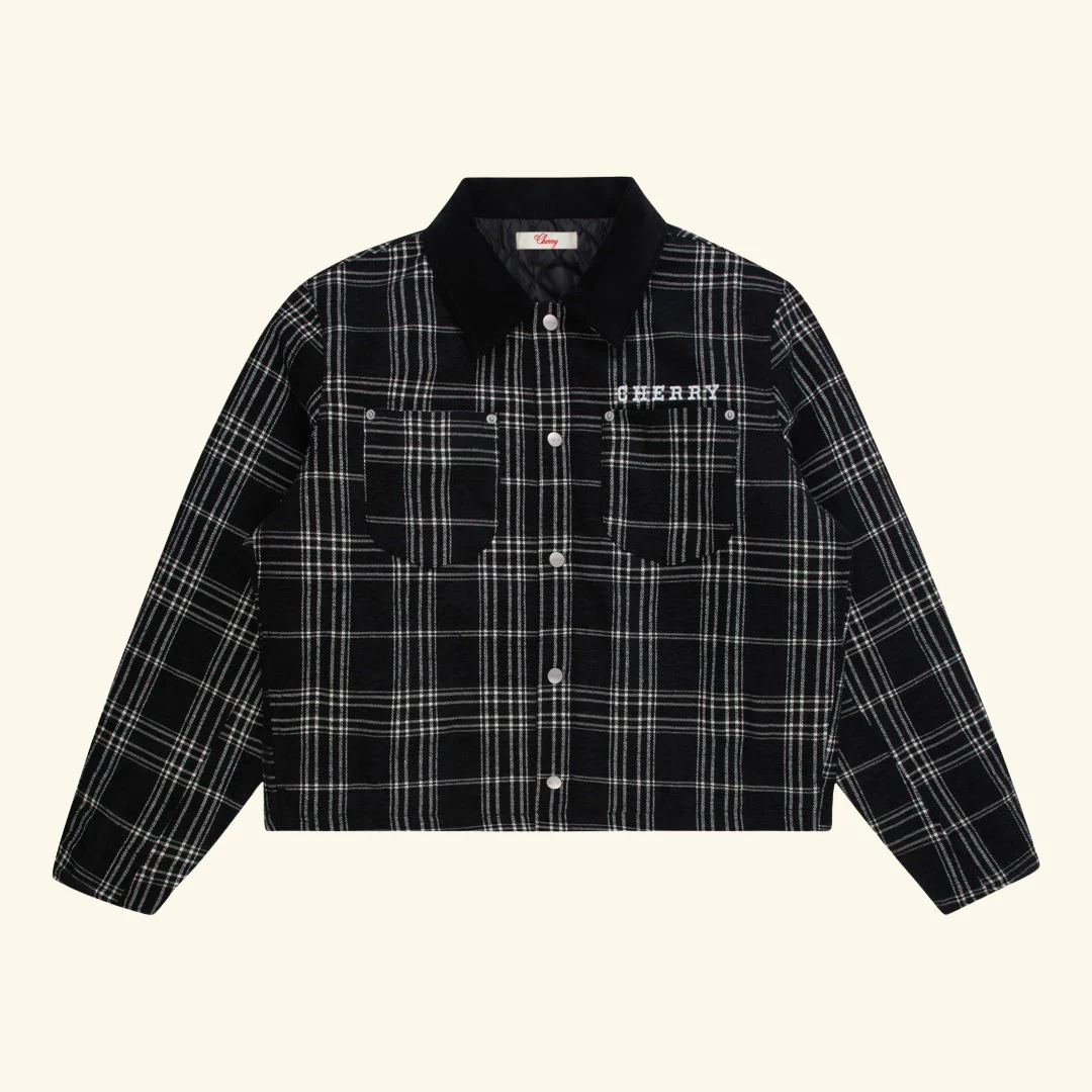 Quilted Lined Plaid Jacket