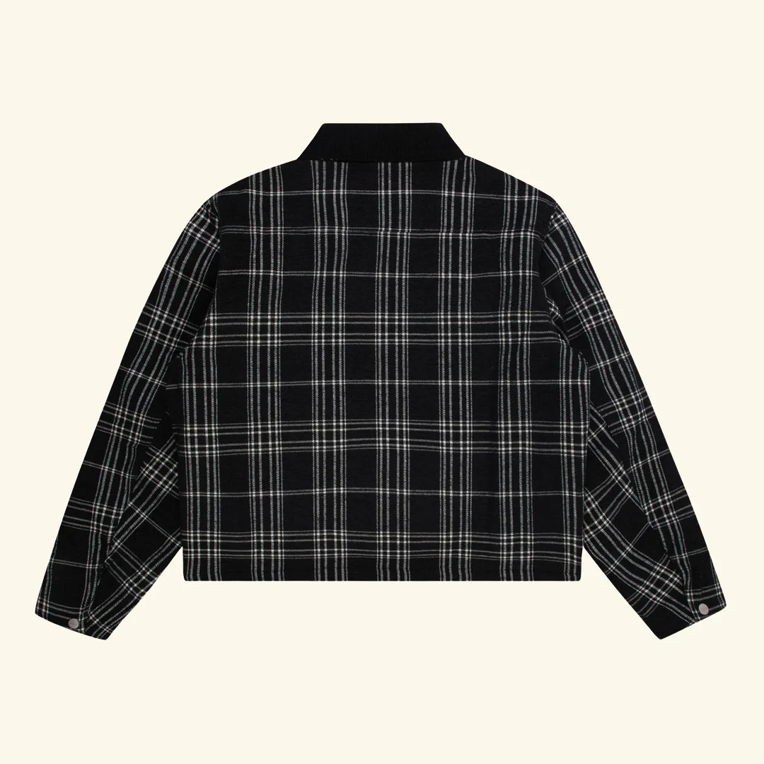 Quilted Lined Plaid Jacket - Image 2