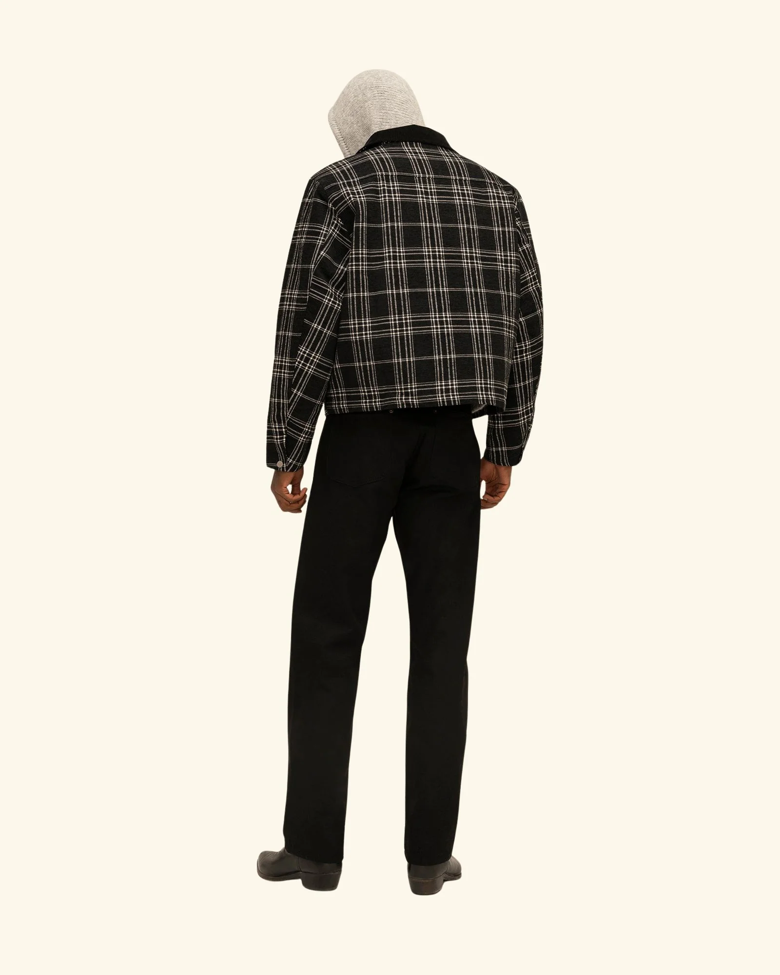 Quilted Lined Plaid Jacket - Image 6
