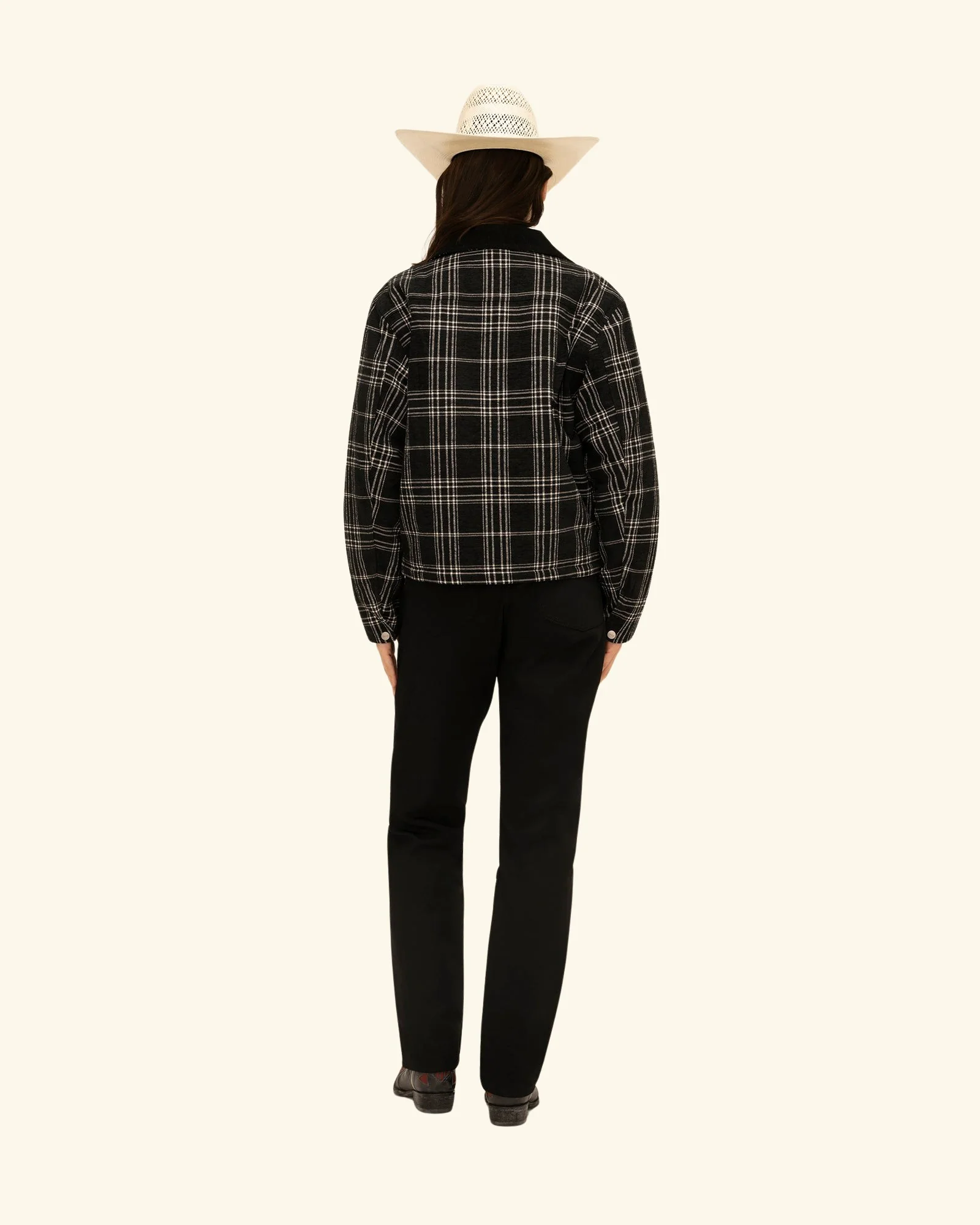 Quilted Lined Plaid Jacket - Image 7