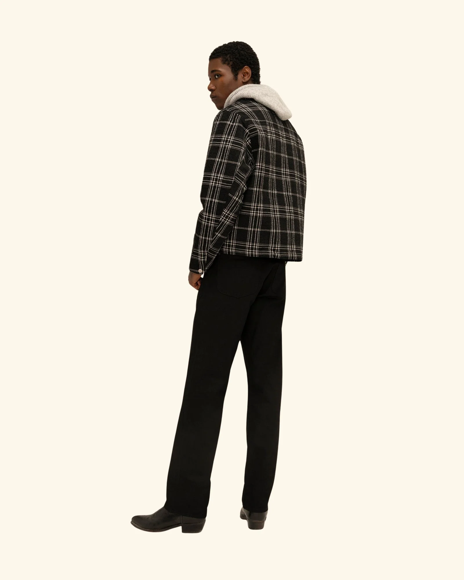 Quilted Lined Plaid Jacket - Image 8